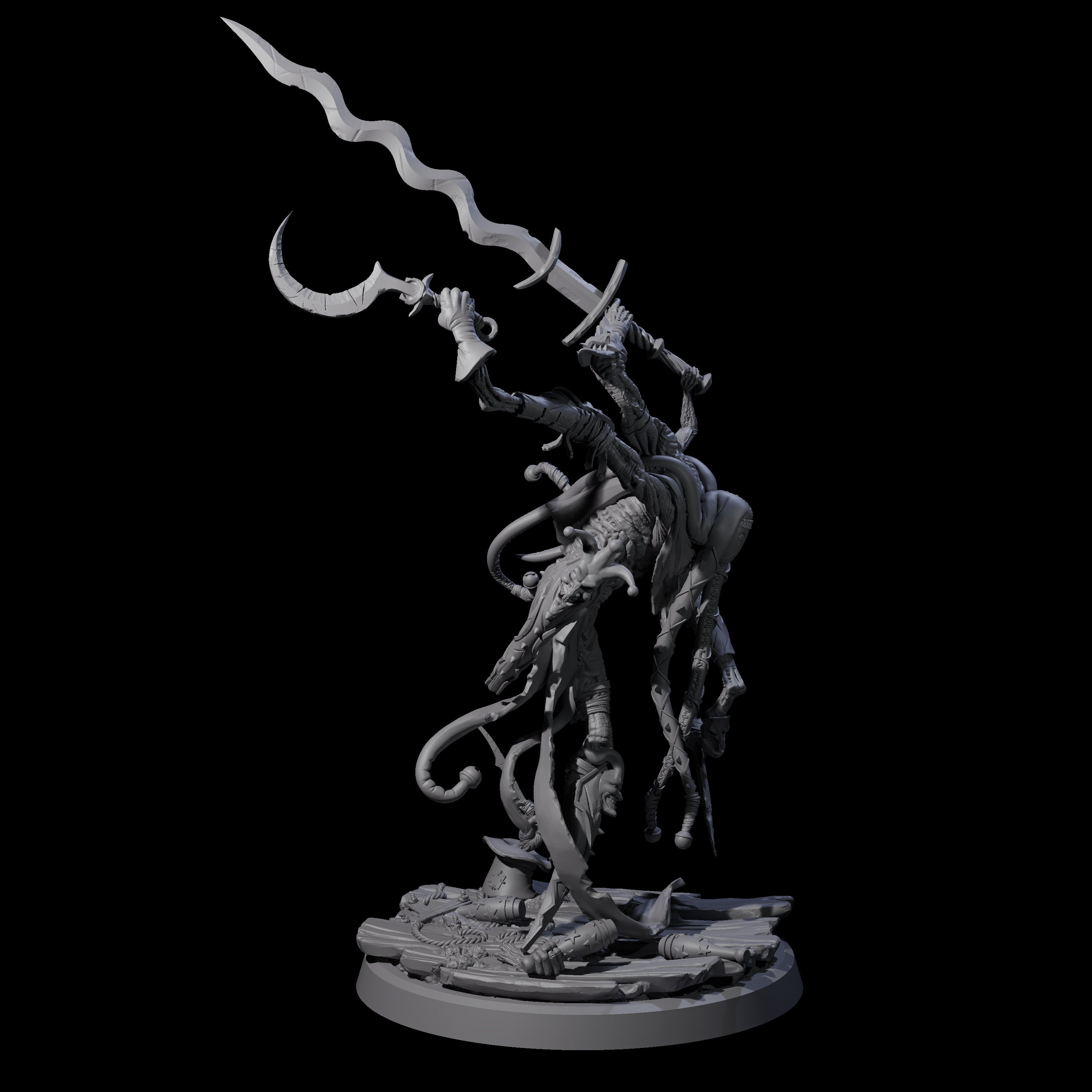 Spindly Marilith Assassin A Miniature for Dungeons and Dragons, Pathfinder or other TTRPGs