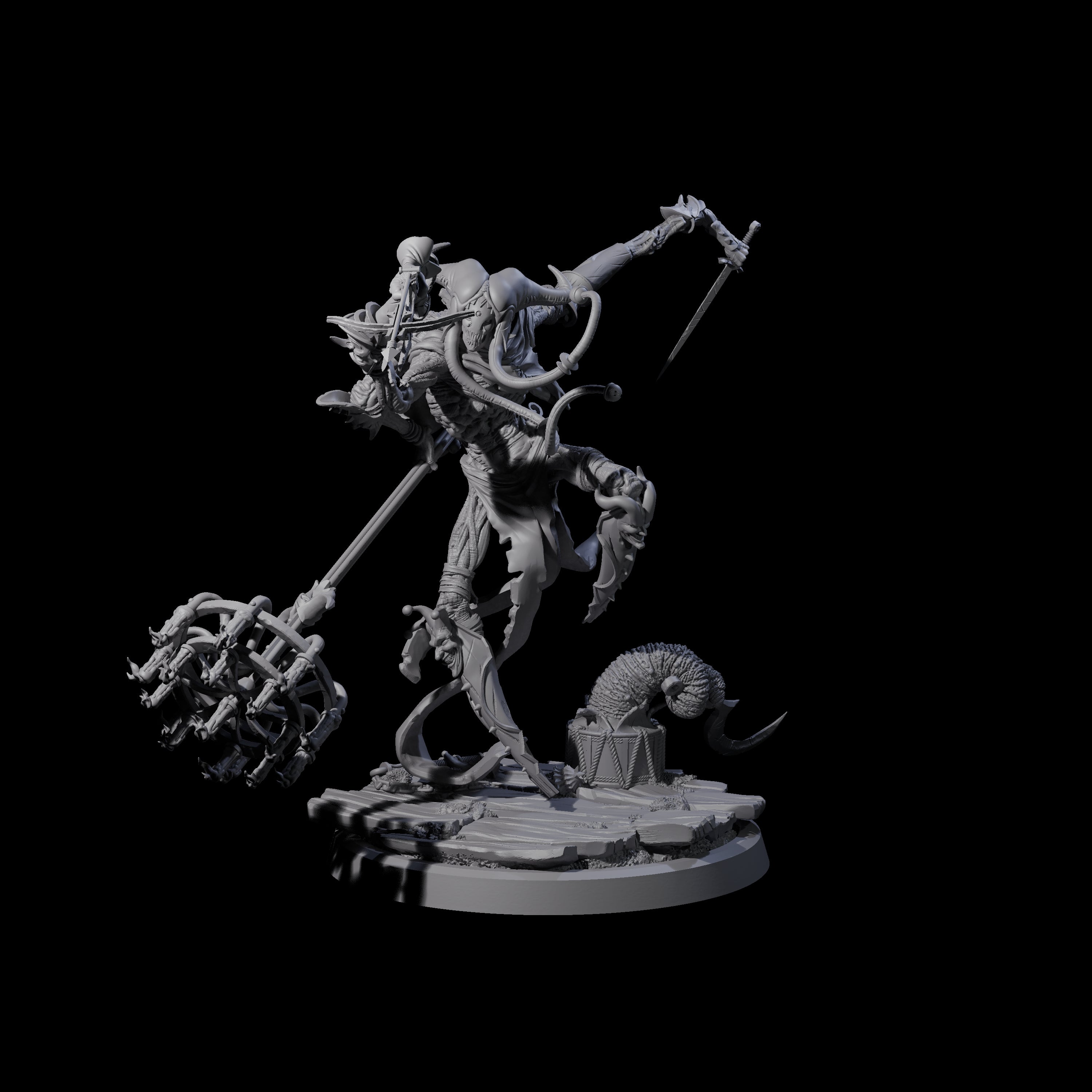 Spindly Marilith Assassin B Miniature for Dungeons and Dragons, Pathfinder or other TTRPGs
