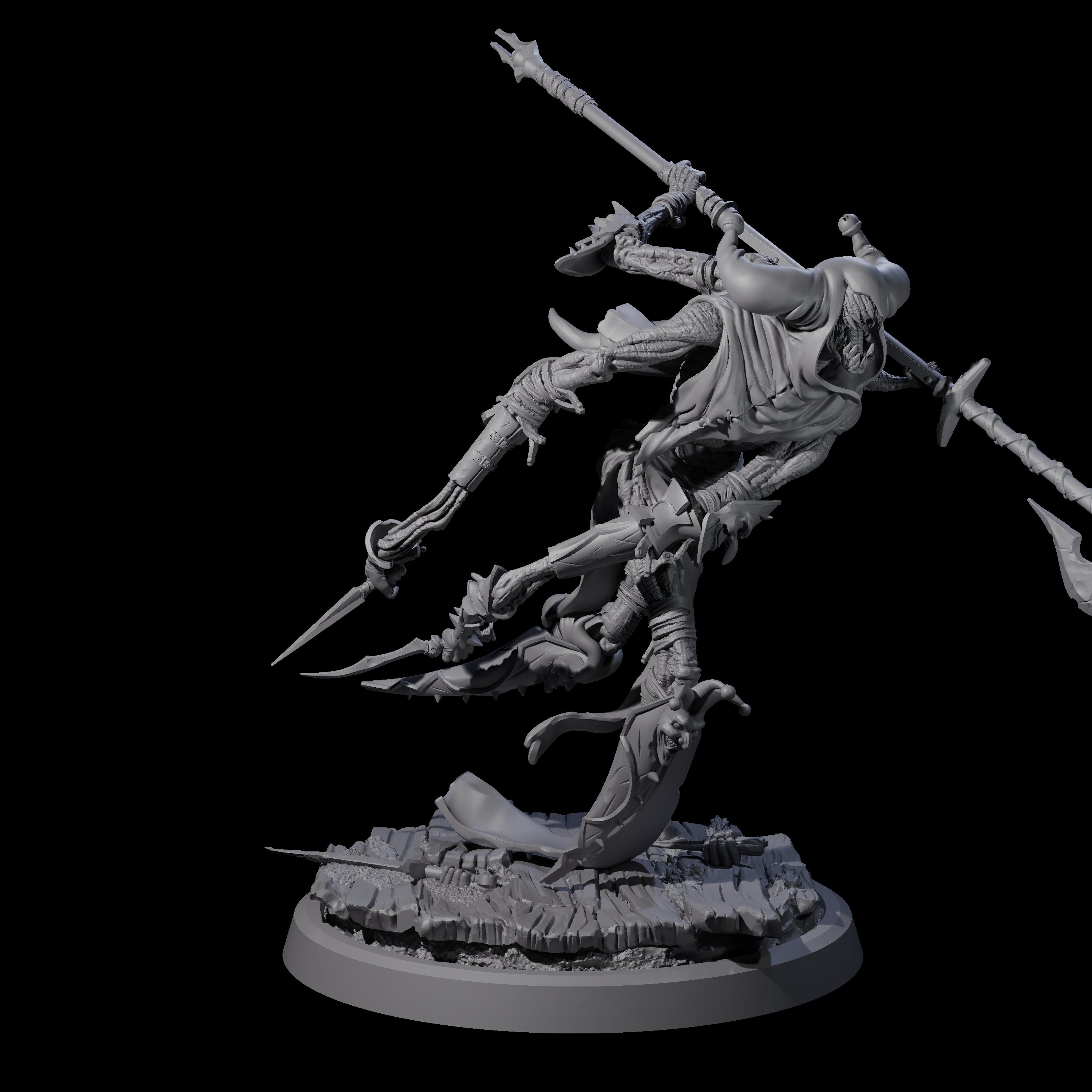 Spindly Marilith Assassin C Miniature for Dungeons and Dragons, Pathfinder or other TTRPGs