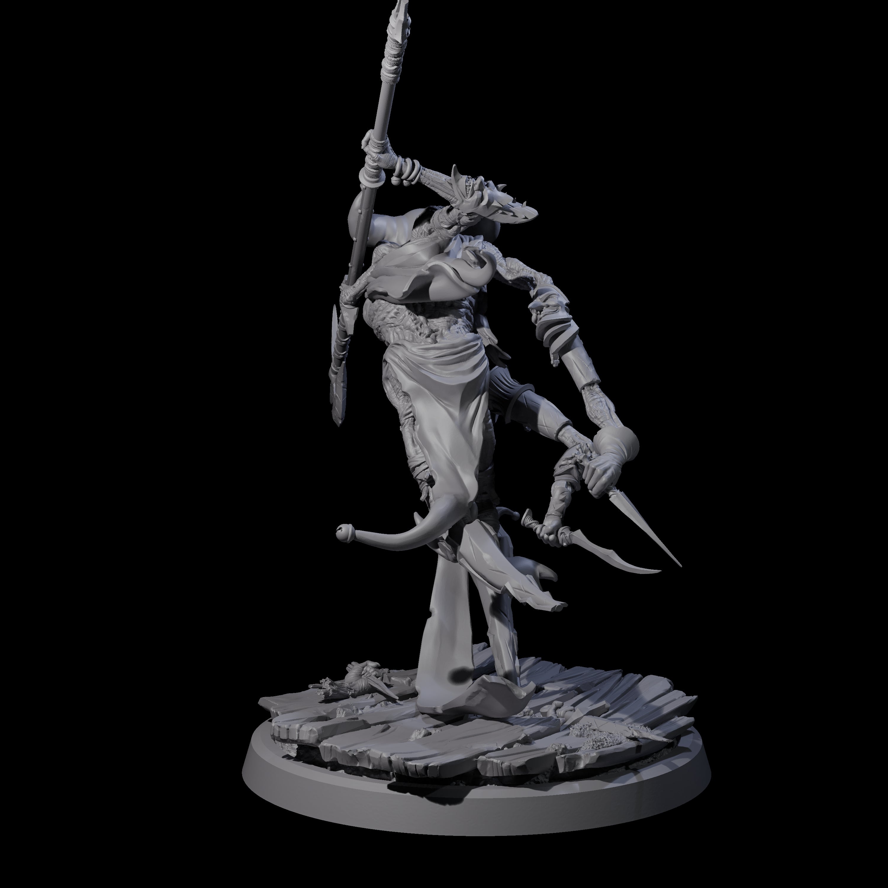 Spindly Marilith Assassin C Miniature for Dungeons and Dragons, Pathfinder or other TTRPGs
