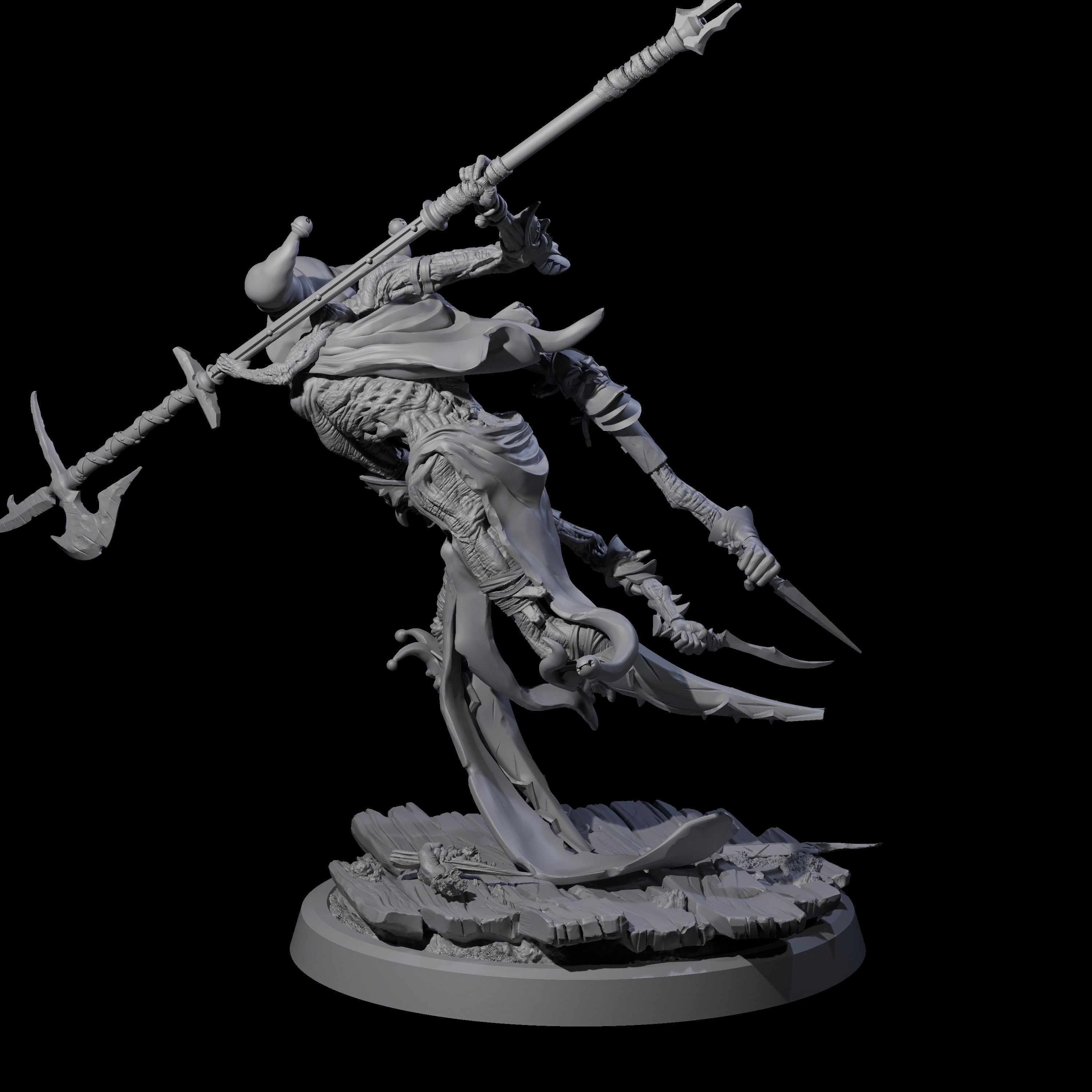 Spindly Marilith Assassin C Miniature for Dungeons and Dragons, Pathfinder or other TTRPGs