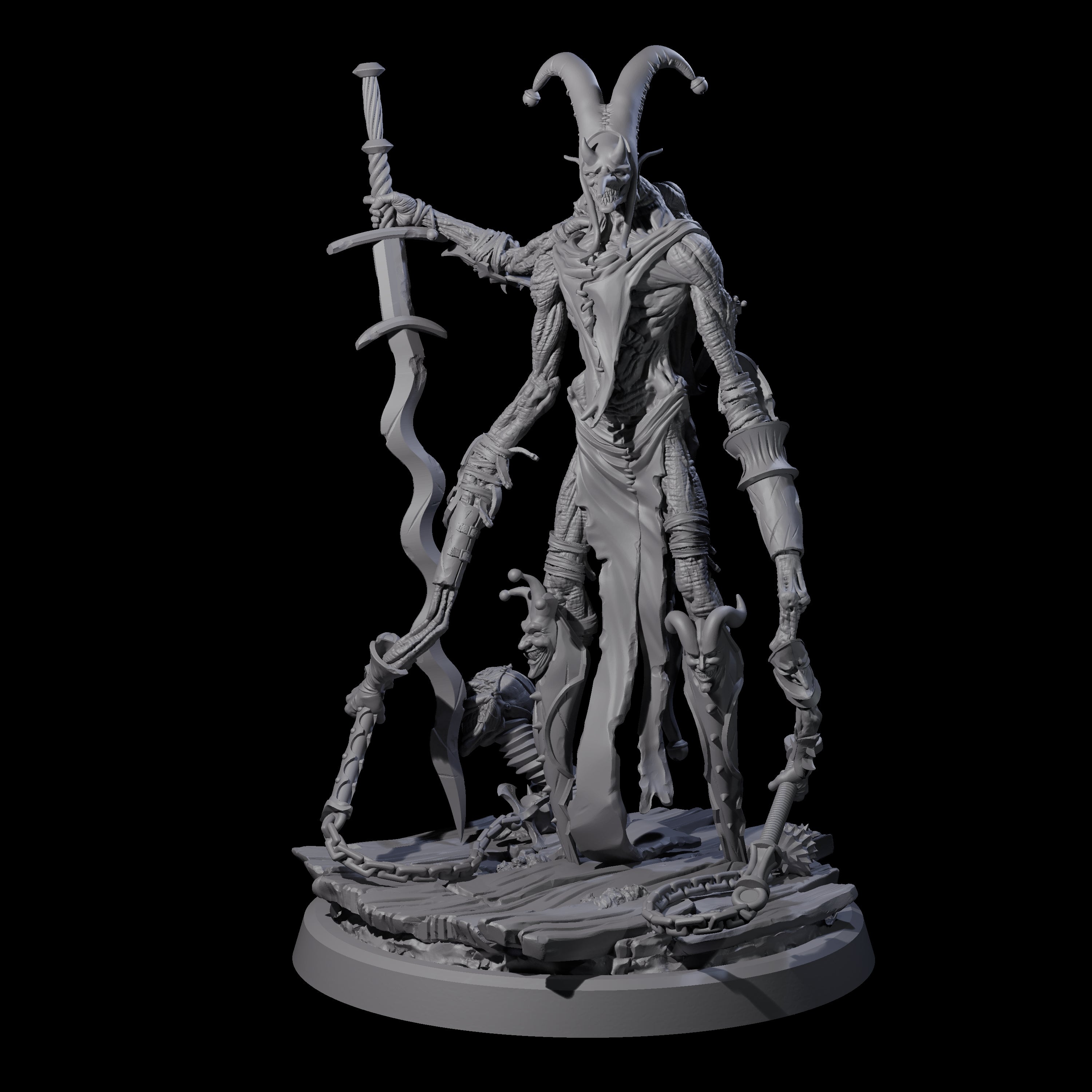 Spindly Marilith Assassin D Miniature for Dungeons and Dragons, Pathfinder or other TTRPGs