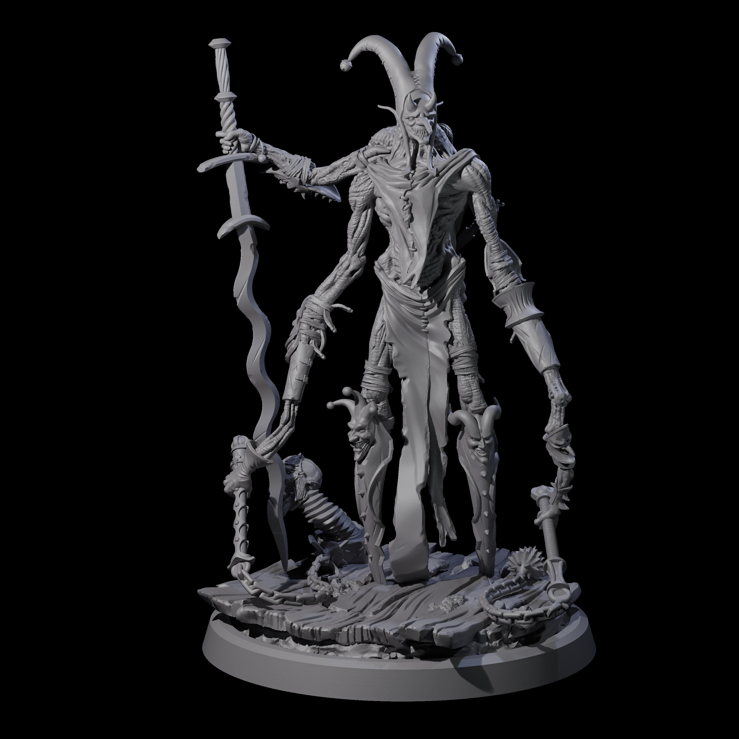 Spindly Marilith Assassin D Miniature for Dungeons and Dragons, Pathfinder or other TTRPGs