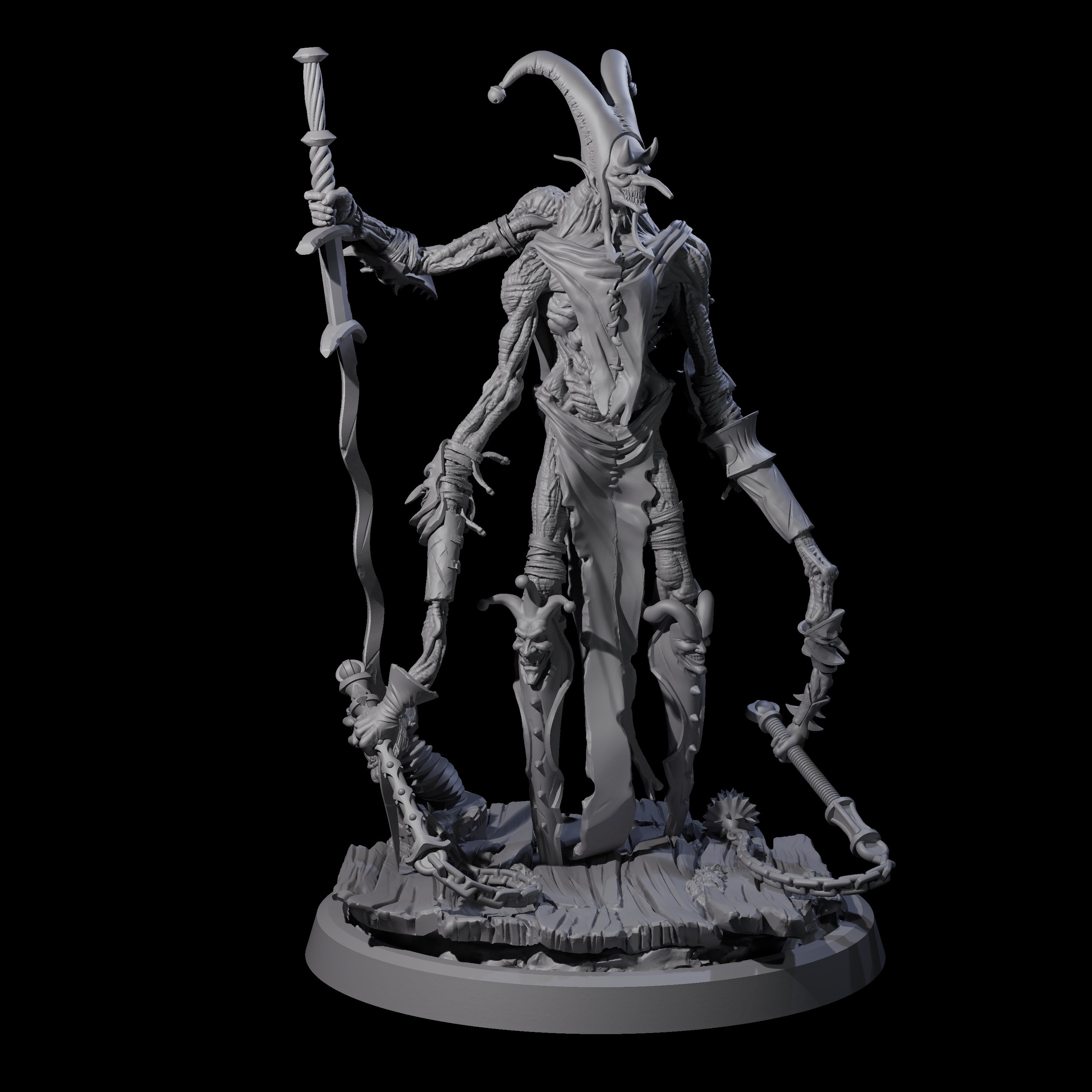 Spindly Marilith Assassin D Miniature for Dungeons and Dragons, Pathfinder or other TTRPGs