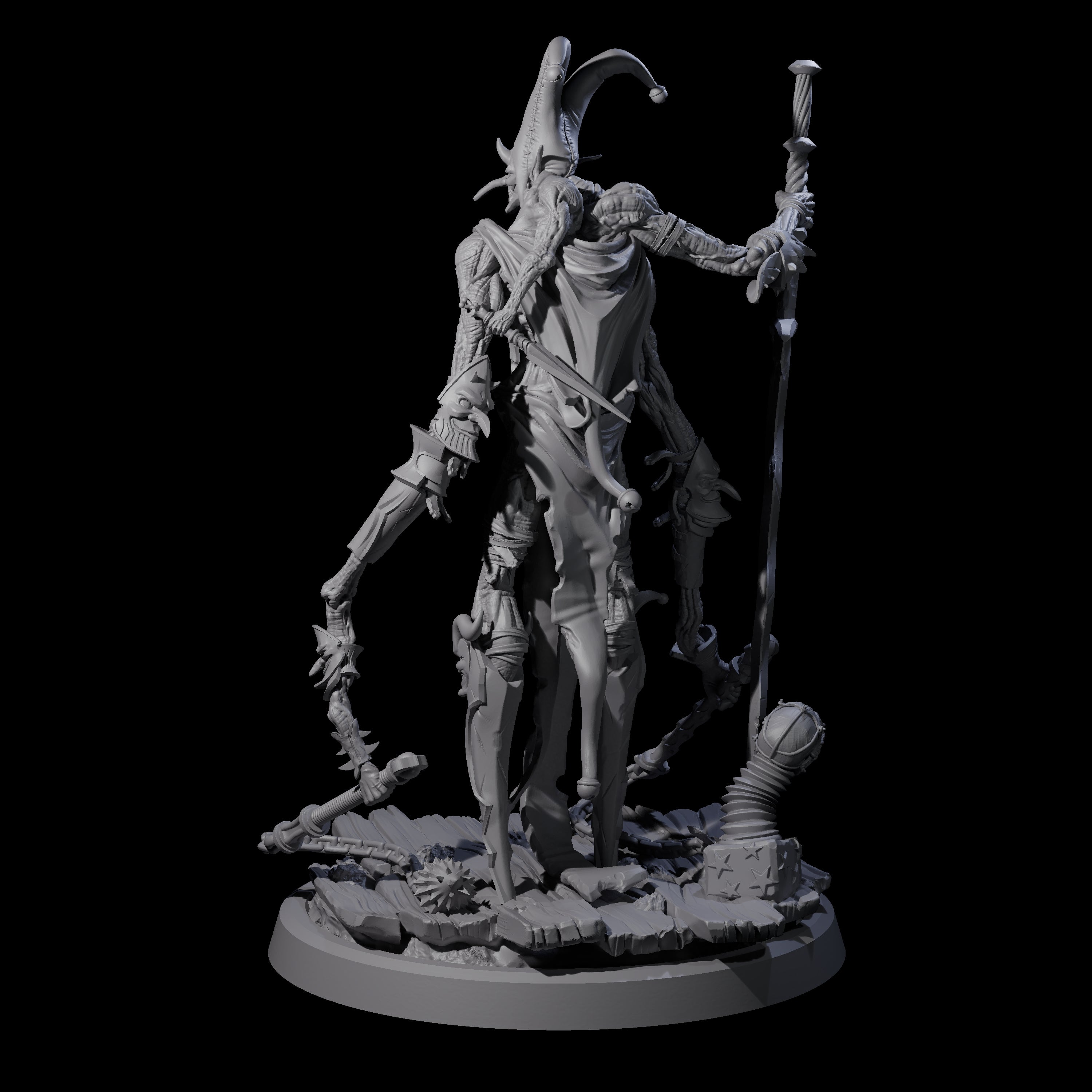 Spindly Marilith Assassin D Miniature for Dungeons and Dragons, Pathfinder or other TTRPGs
