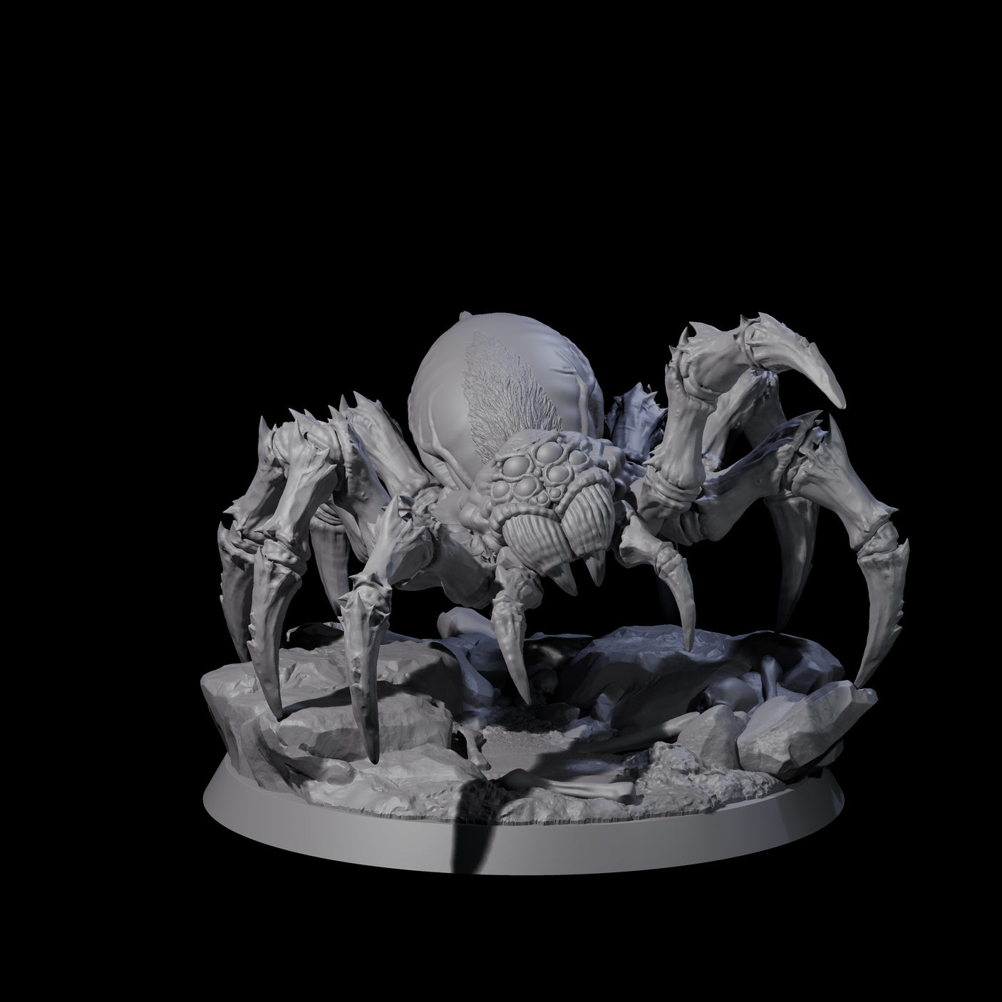 Spinning Giant Spider C Miniature for Dungeons and Dragons, Pathfinder or other TTRPGs