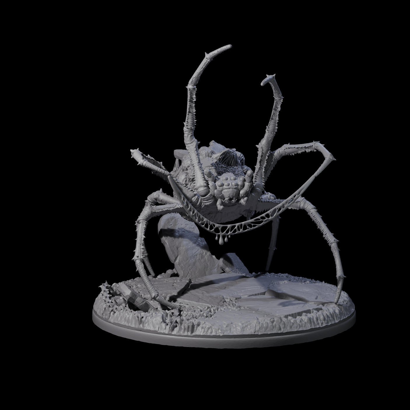 Spinning Web Cave Spider A Miniature for Dungeons and Dragons, Pathfinder or other TTRPGs