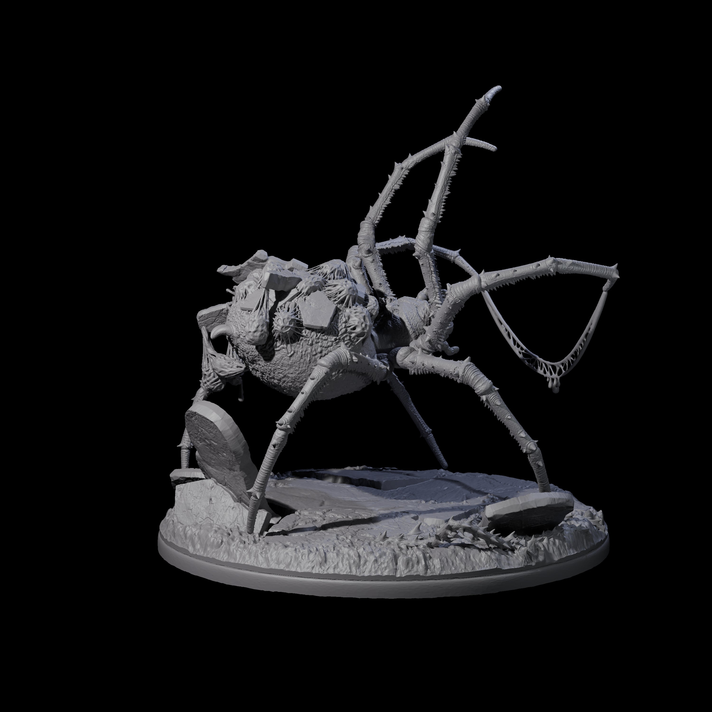 Spinning Web Cave Spider A Miniature for Dungeons and Dragons, Pathfinder or other TTRPGs