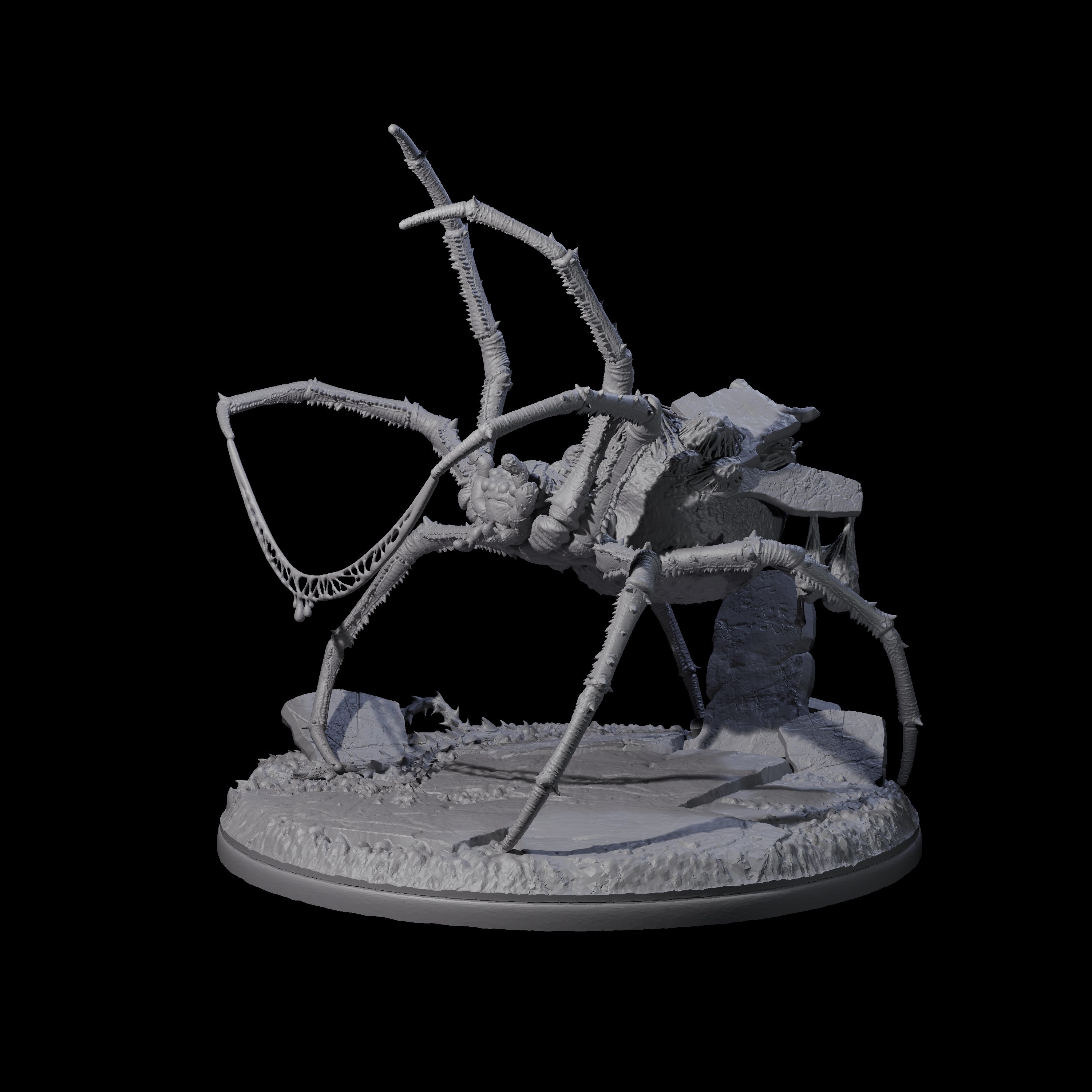 Spinning Web Cave Spider A Miniature for Dungeons and Dragons, Pathfinder or other TTRPGs