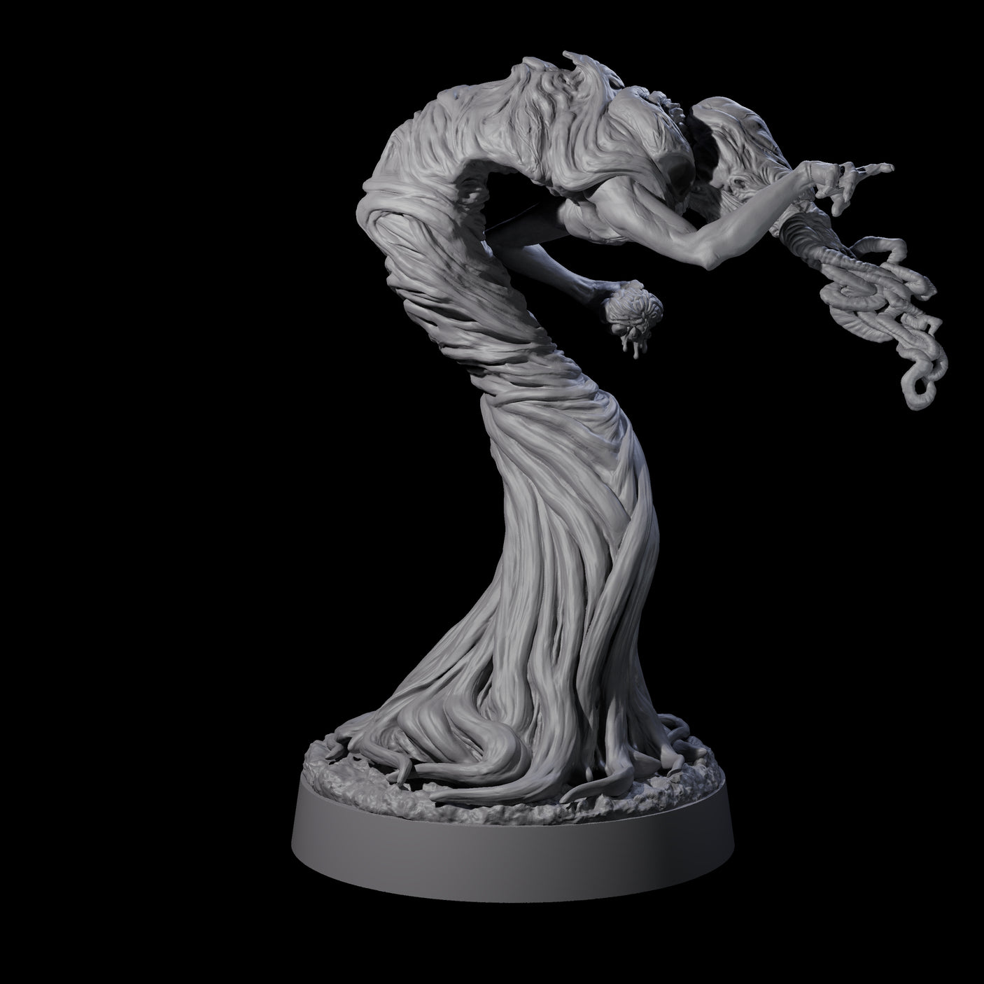 Spiny Mind Flayer B Miniature for Dungeons and Dragons, Pathfinder or other TTRPGs
