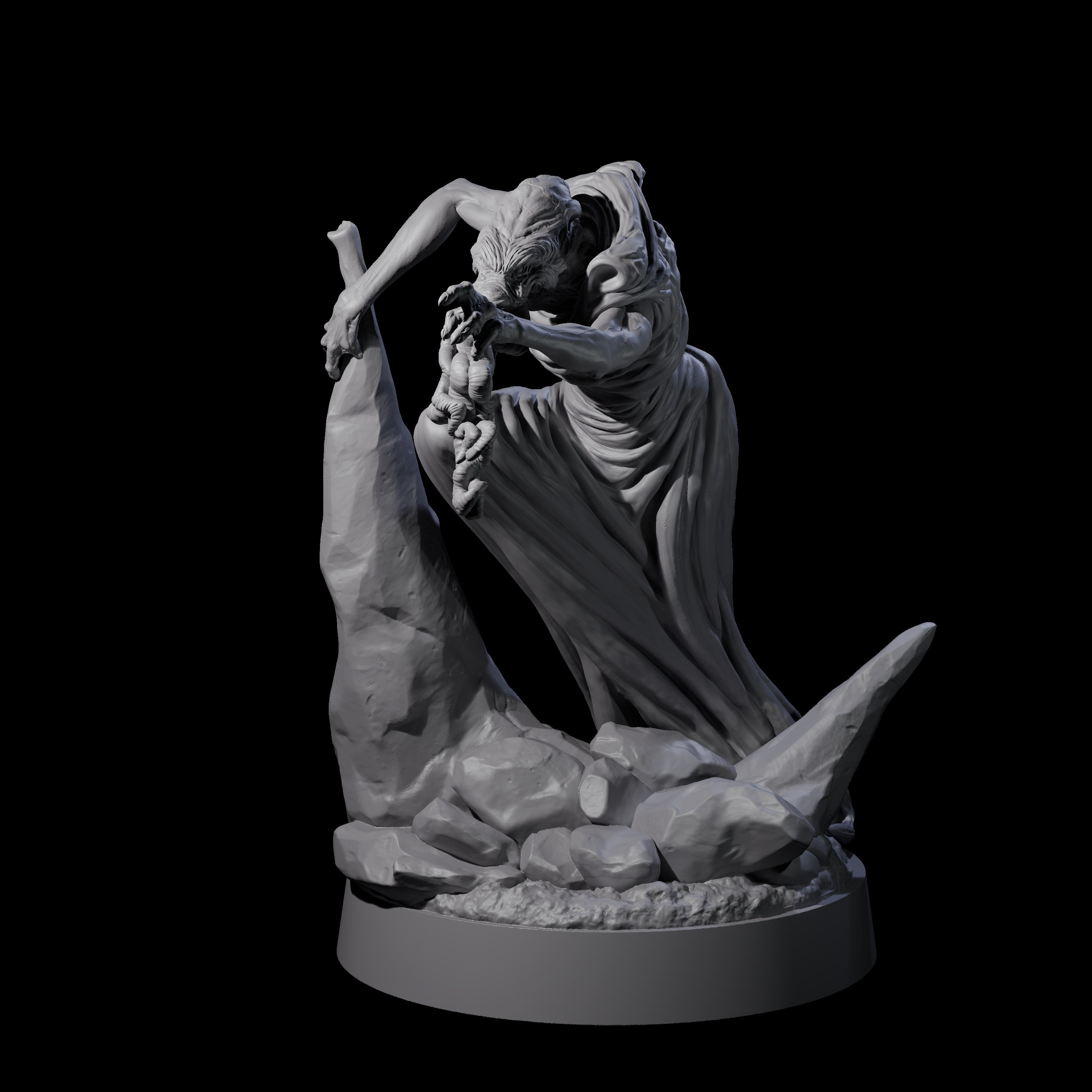 Spiny Mind Flayer C Miniature for Dungeons and Dragons, Pathfinder or other TTRPGs