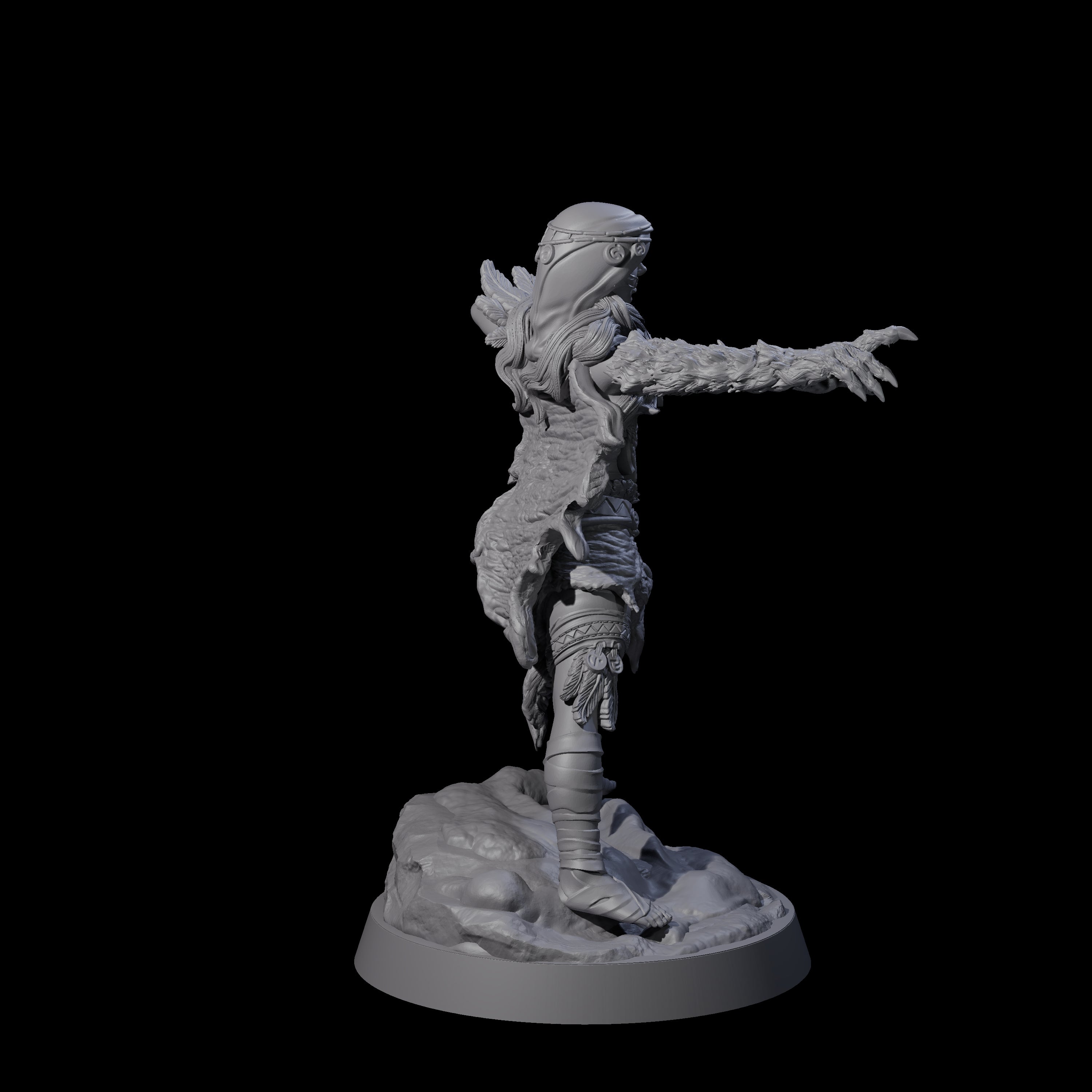 Spirit Master Werewolf Hybrid Miniature for Dungeons and Dragons, Pathfinder or other TTRPGs