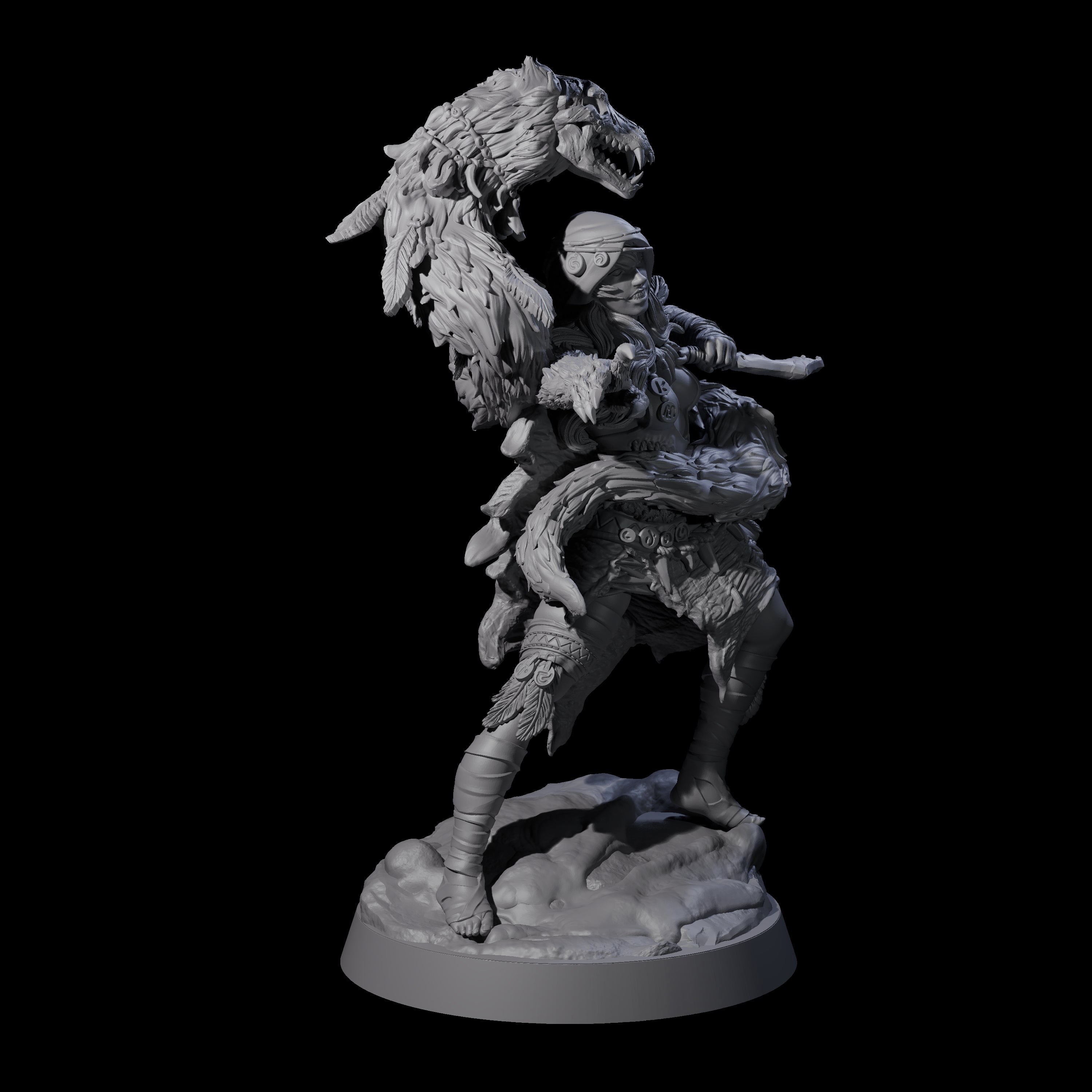 Spirit Master Werewolf Hybrid Miniature for Dungeons and Dragons, Pathfinder or other TTRPGs