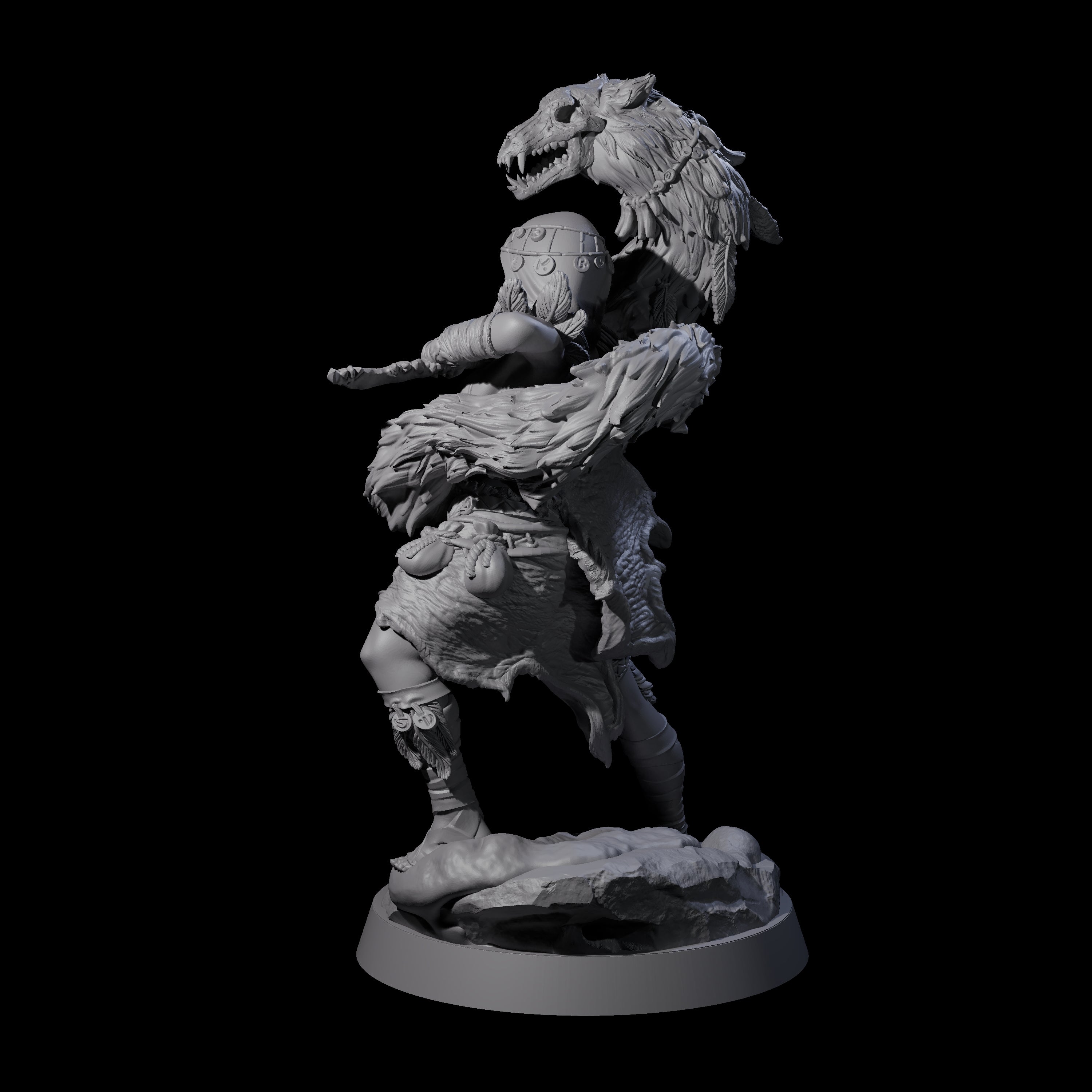 Spirit Master Werewolf Hybrid Miniature for Dungeons and Dragons, Pathfinder or other TTRPGs
