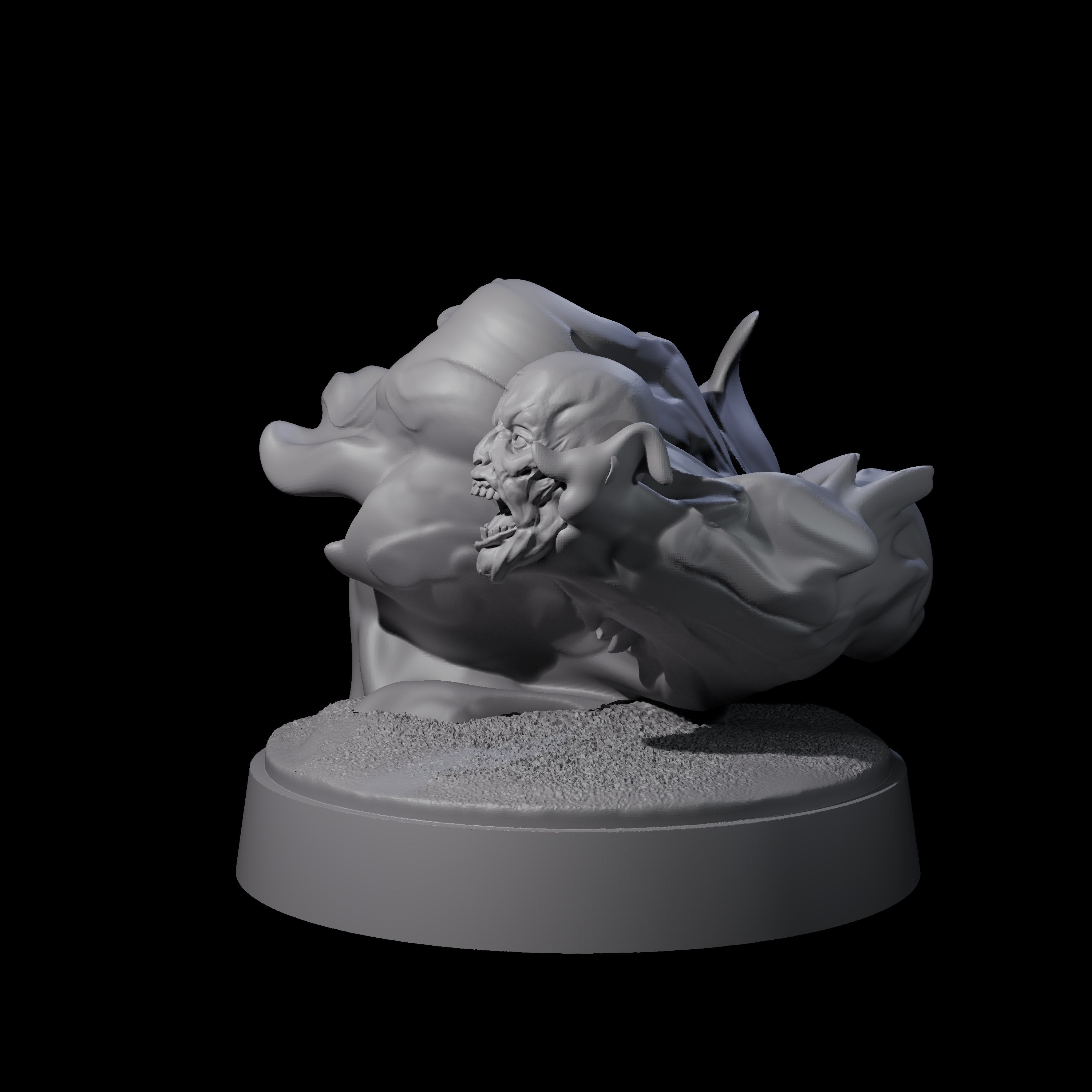 Spitting Flaming Skull B Miniature for Dungeons and Dragons, Pathfinder or other TTRPGs