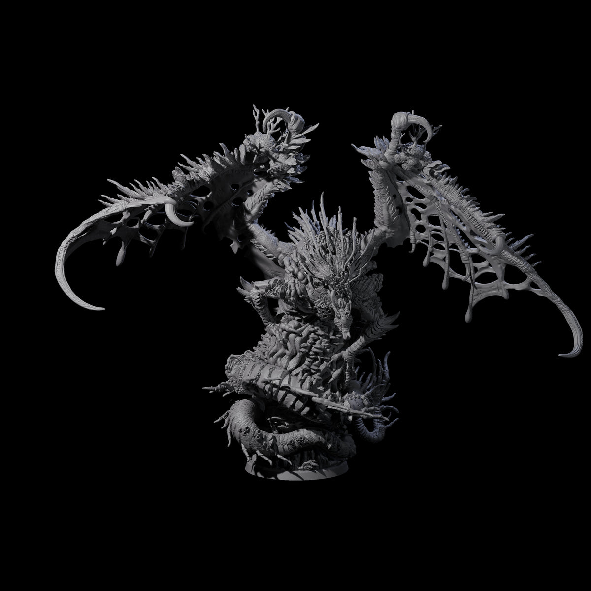 Spongey Mycelial Wyrm Miniature for Dungeons and Dragons, Pathfinder or other TTRPGs