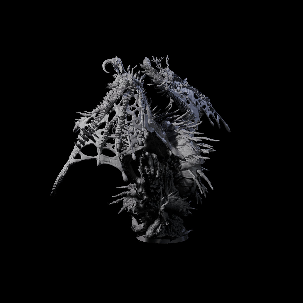 Spongey Mycelial Wyrm Miniature for Dungeons and Dragons, Pathfinder or other TTRPGs