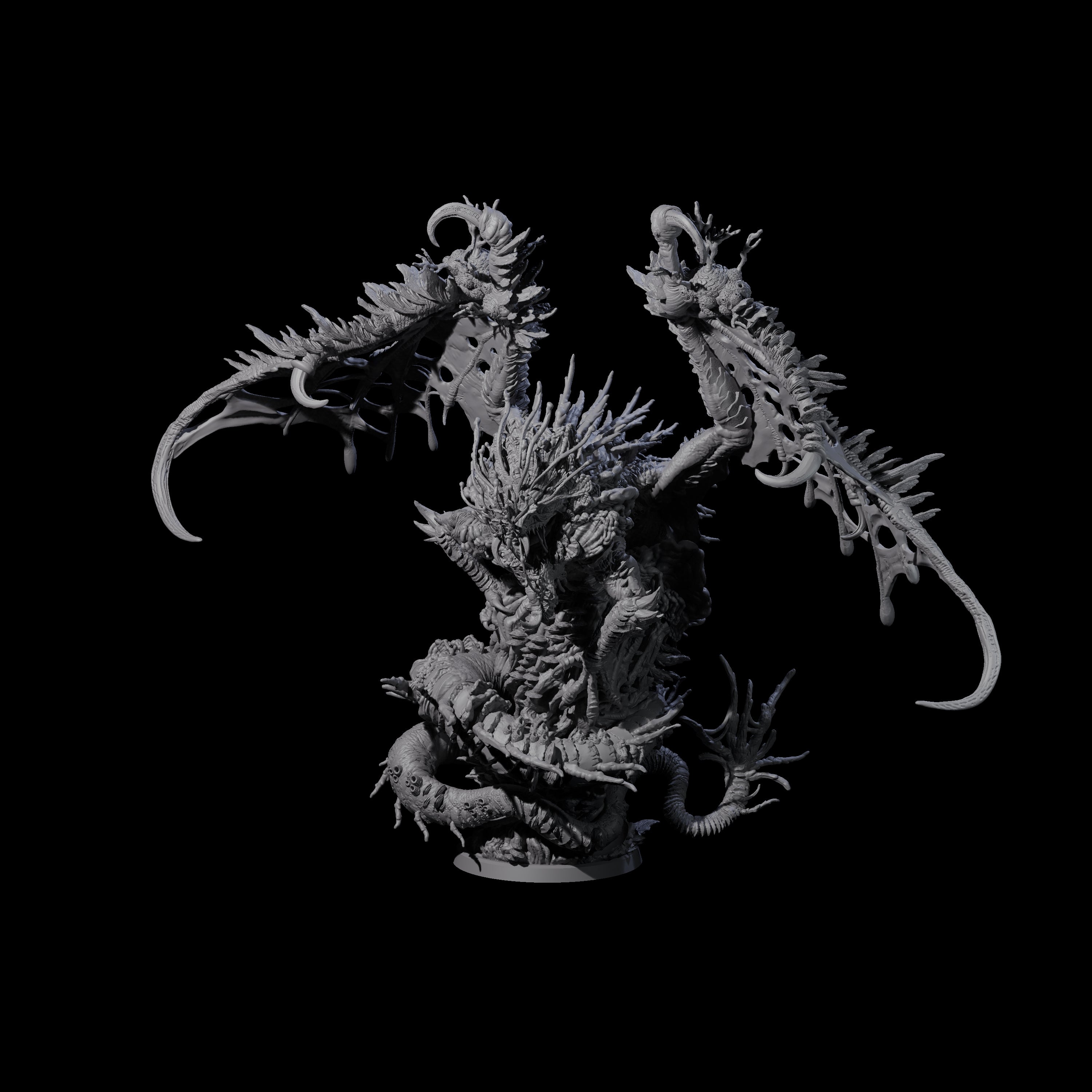 Spongey Mycelial Wyrm Miniature for Dungeons and Dragons, Pathfinder or other TTRPGs