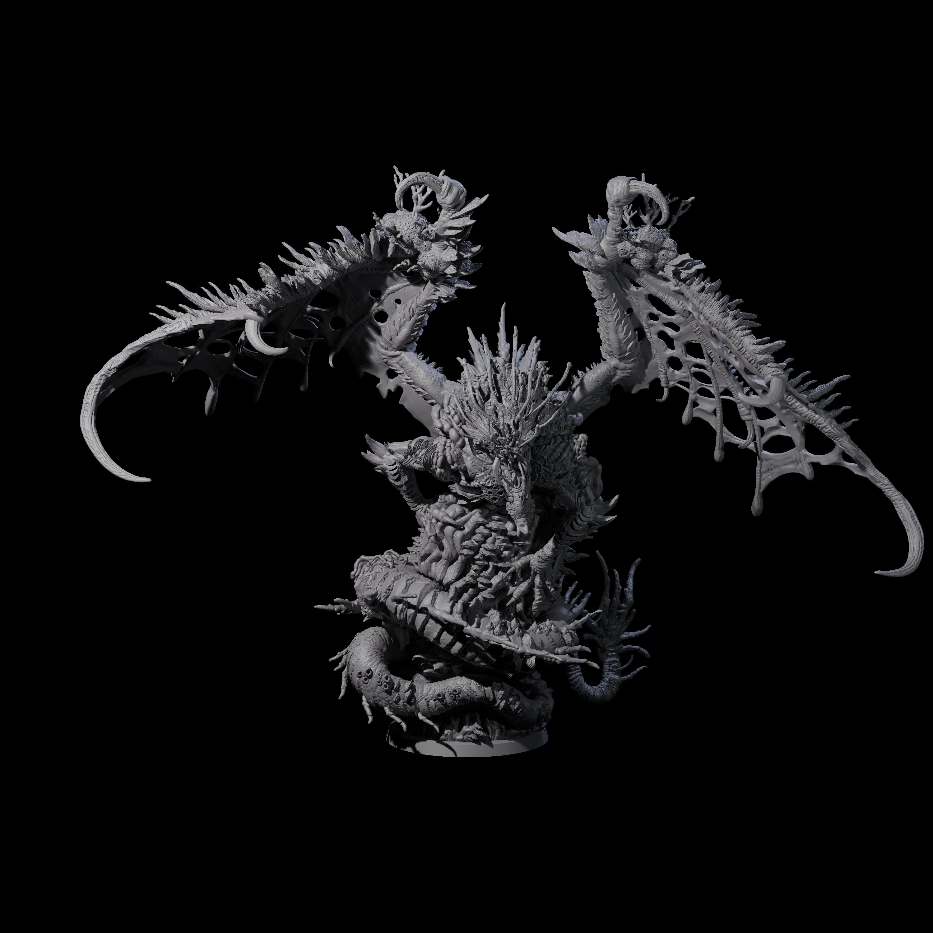 Spongey Mycelial Wyrm Miniature for Dungeons and Dragons, Pathfinder or other TTRPGs