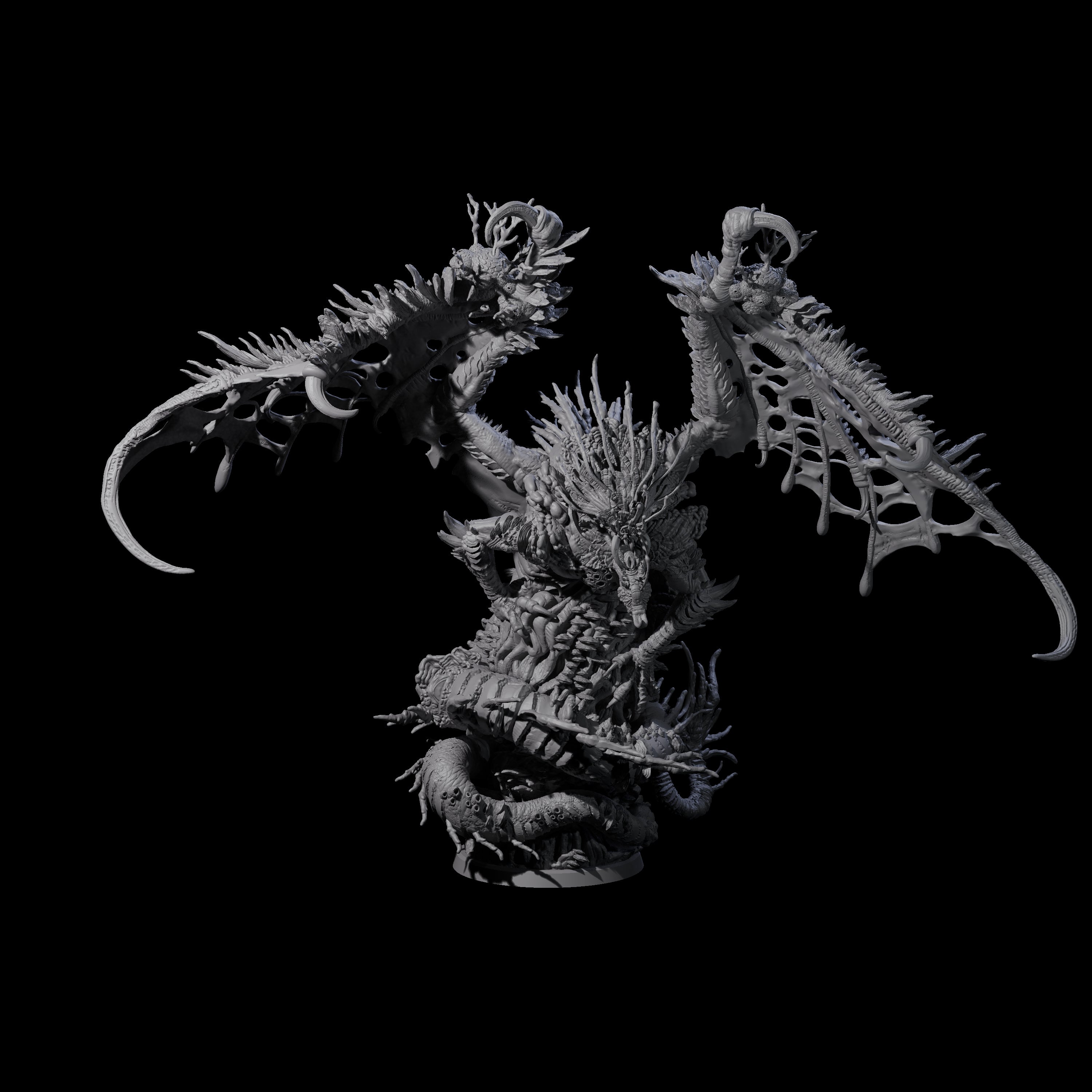 Spongey Mycelial Wyrm Miniature for Dungeons and Dragons, Pathfinder or other TTRPGs