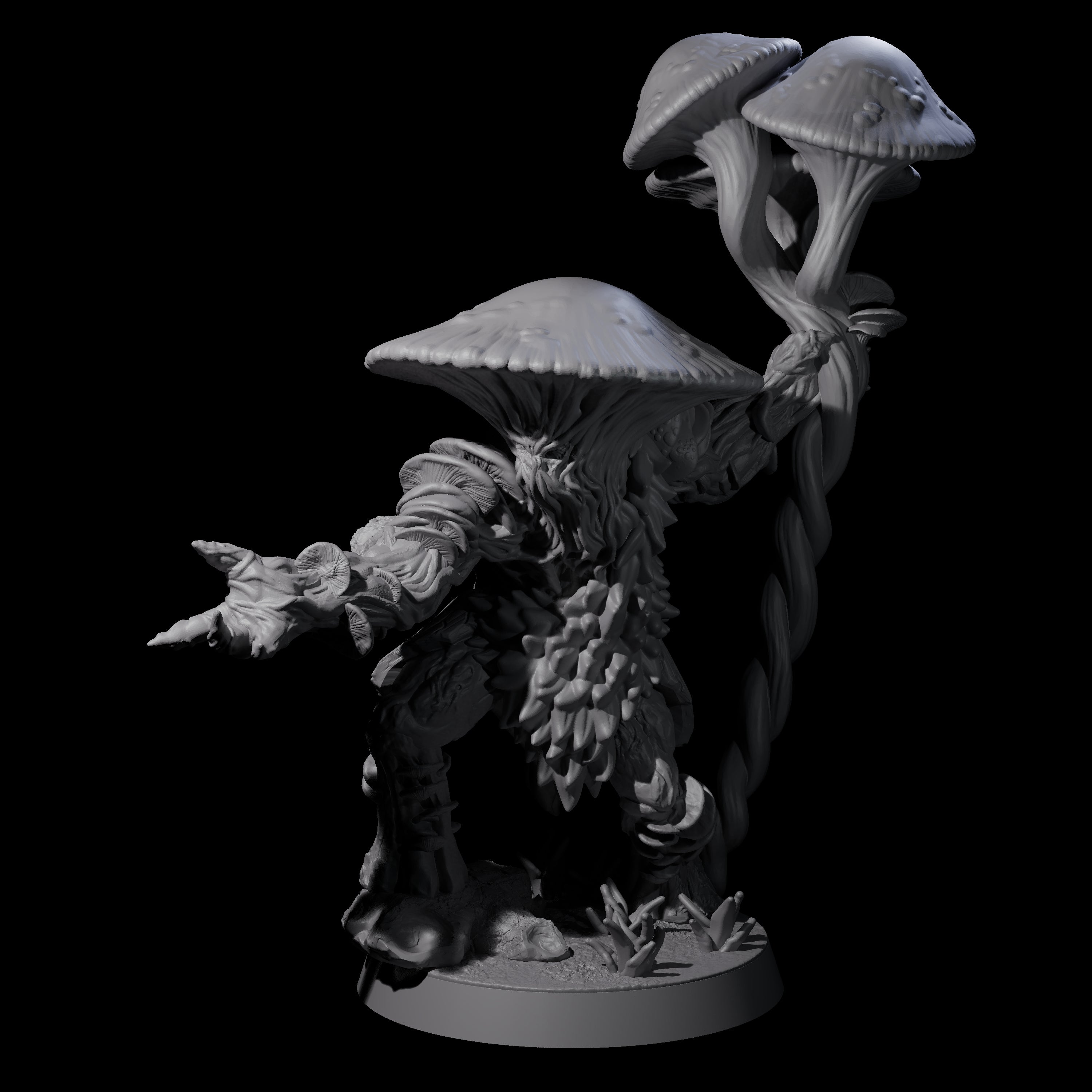 Spongy Myconid Warrior E Miniature for Dungeons and Dragons, Pathfinder or other TTRPGs