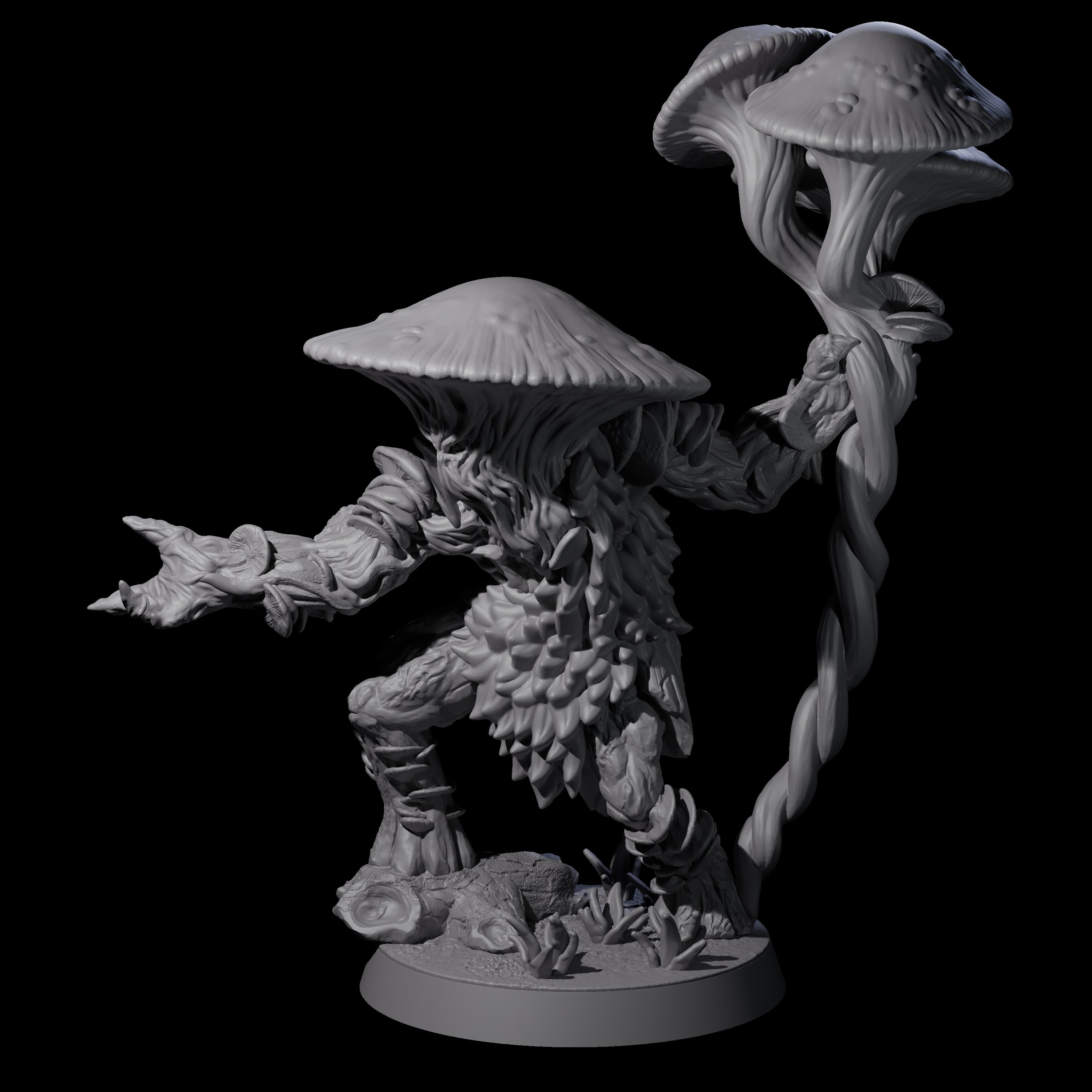 Spongy Myconid Warrior E Miniature for Dungeons and Dragons, Pathfinder or other TTRPGs