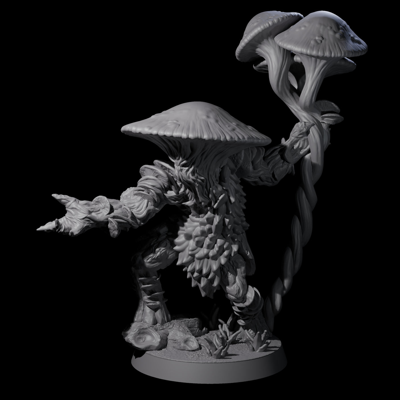 Spongy Myconid Warrior E Miniature for Dungeons and Dragons, Pathfinder or other TTRPGs