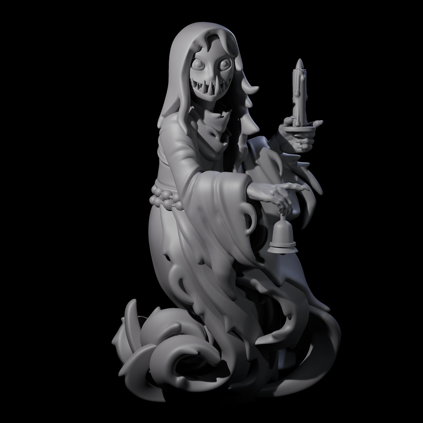 Spooky Staring Ghost Miniature for Dungeons and Dragons, Pathfinder or other TTRPGs