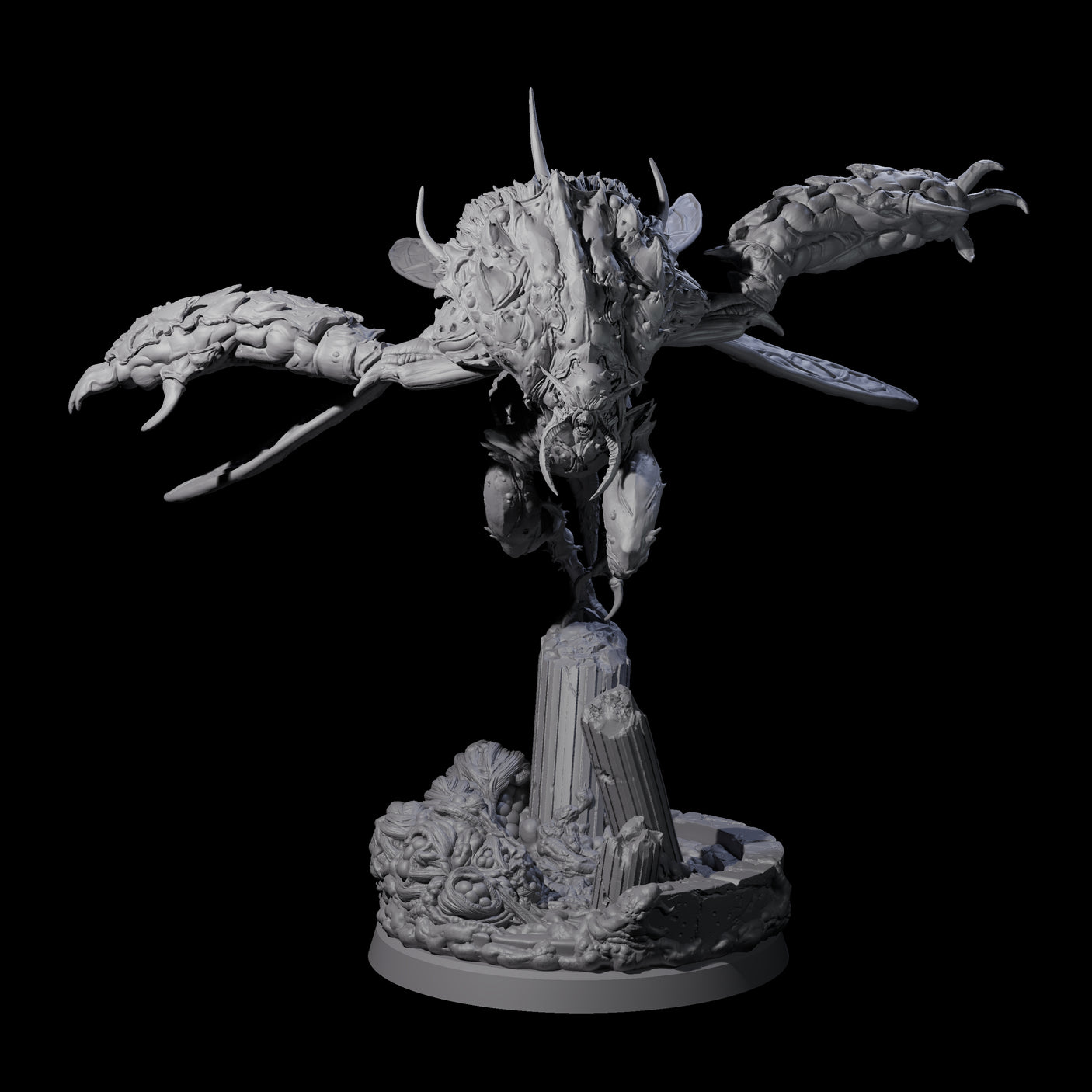 Springing Hive Sentinel A Miniature for Dungeons and Dragons, Pathfinder or other TTRPGs