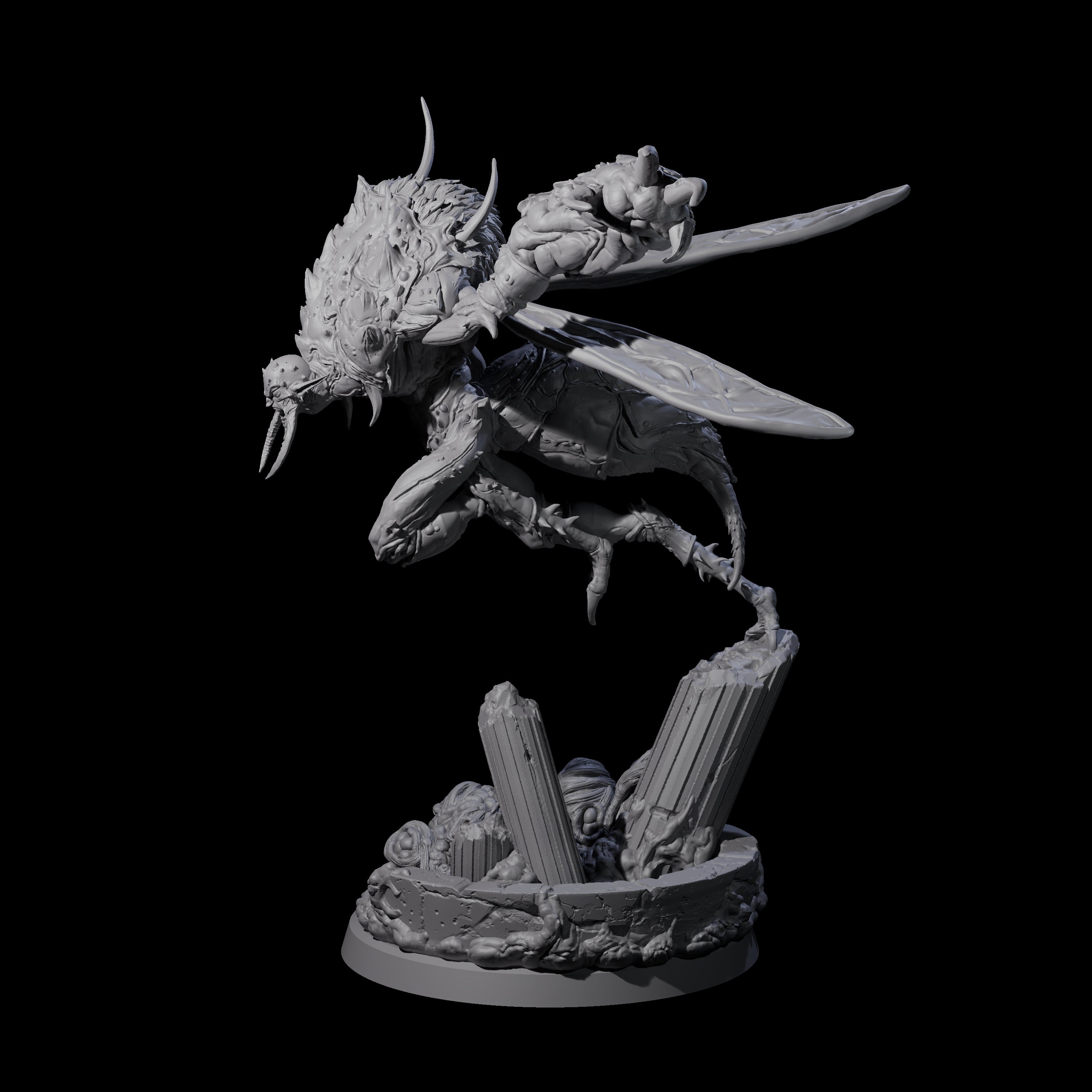 Springing Hive Sentinel A Miniature for Dungeons and Dragons, Pathfinder or other TTRPGs