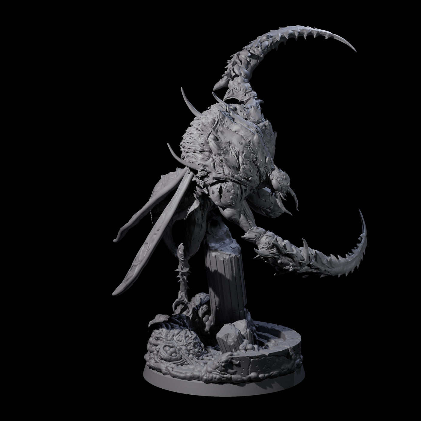 Springing Hive Sentinel B Miniature for Dungeons and Dragons, Pathfinder or other TTRPGs