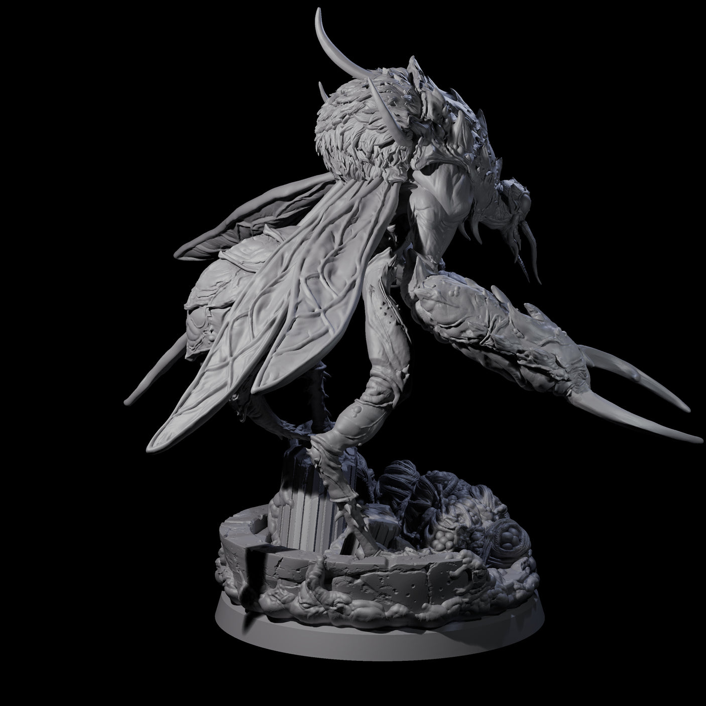 Springing Hive Sentinel C Miniature for Dungeons and Dragons, Pathfinder or other TTRPGs
