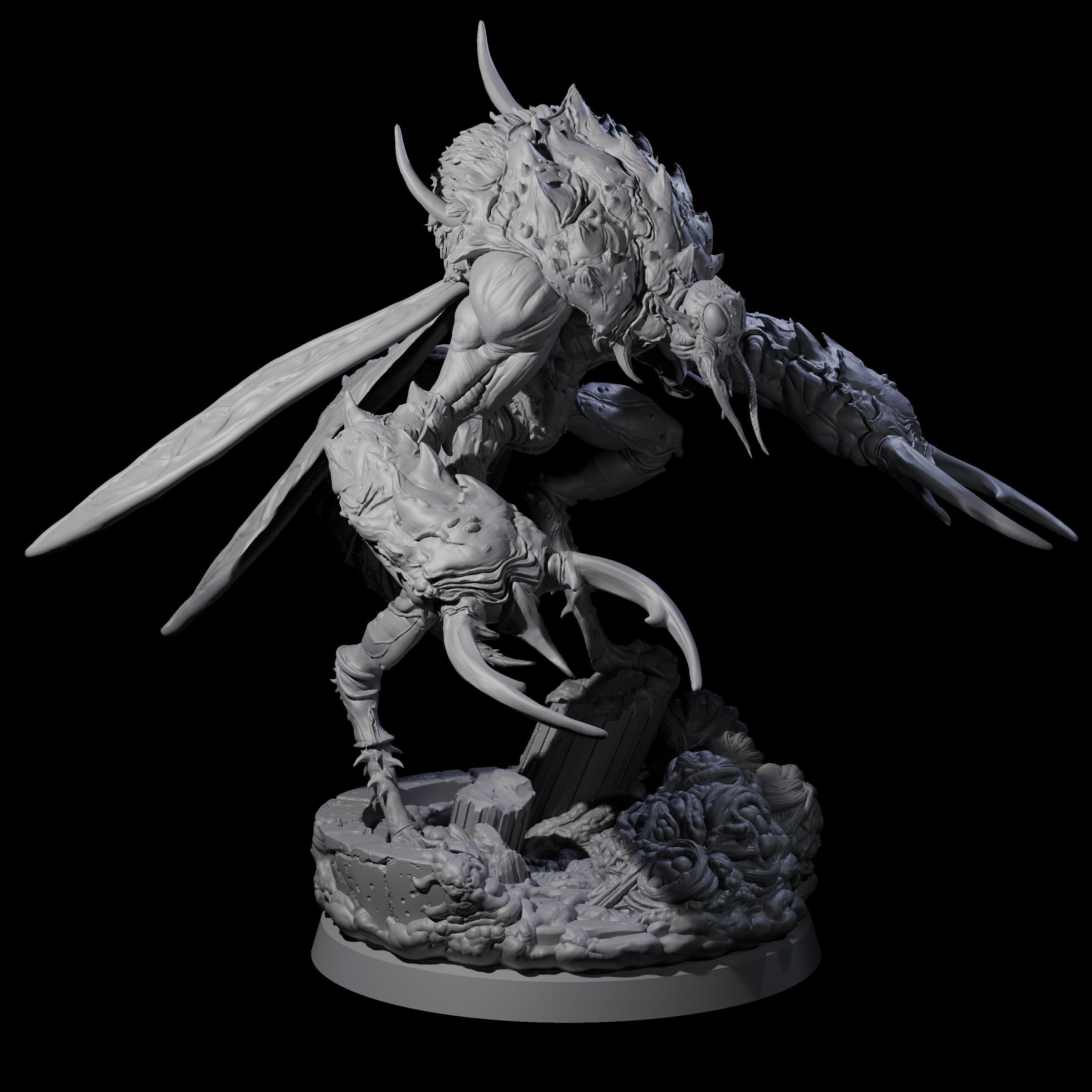 Springing Hive Sentinel C Miniature for Dungeons and Dragons, Pathfinder or other TTRPGs