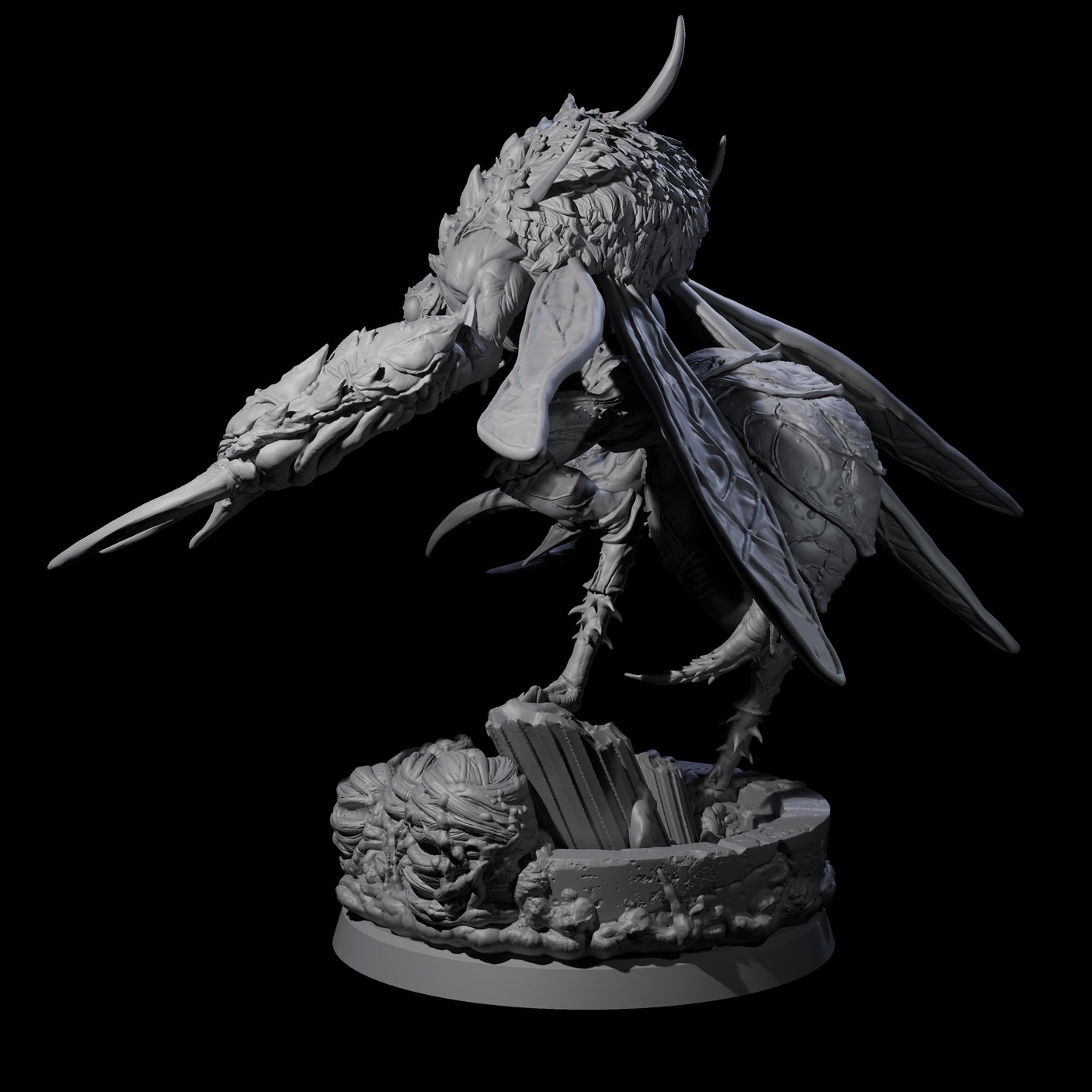 Springing Hive Sentinel C Miniature for Dungeons and Dragons, Pathfinder or other TTRPGs