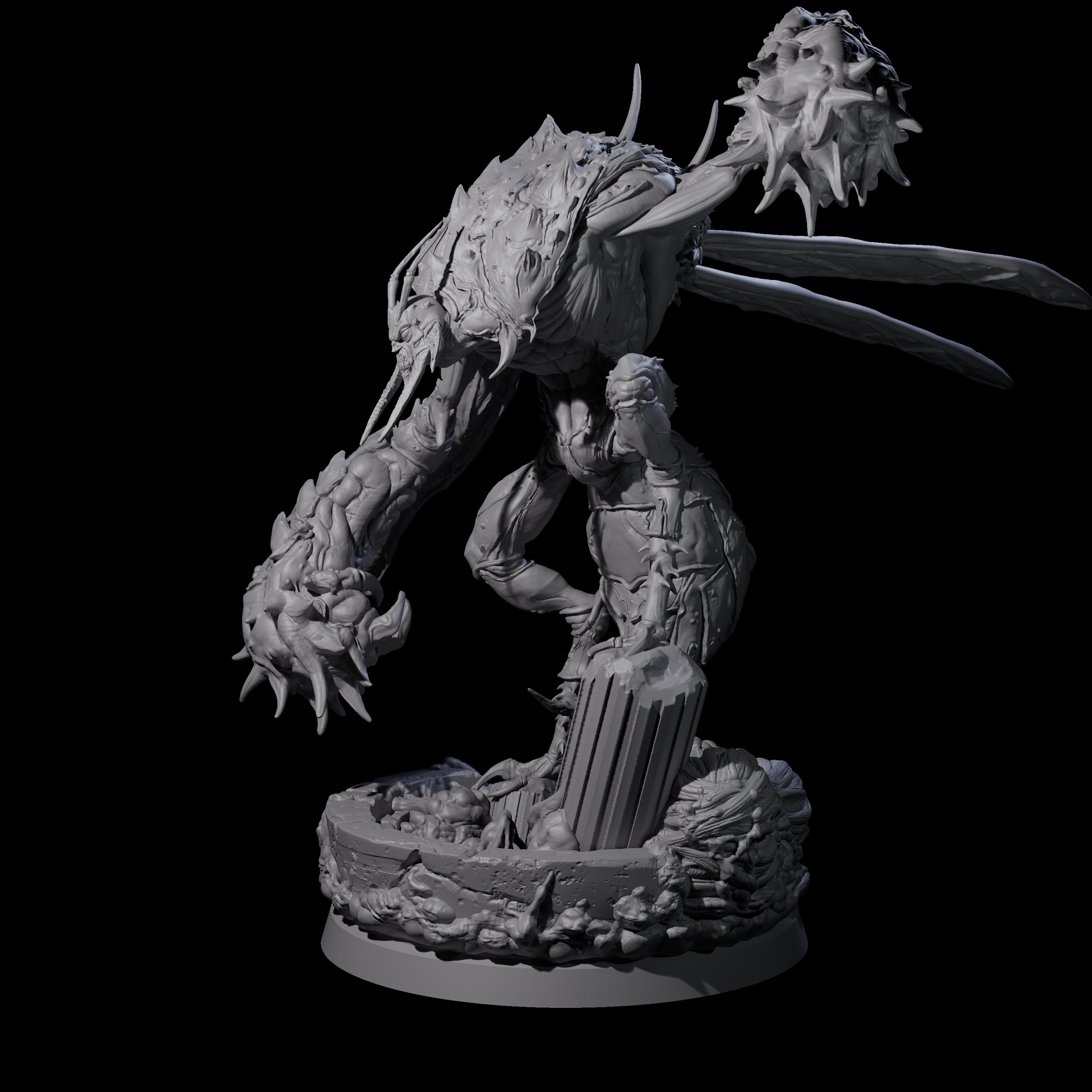 Springing Hive Sentinel D Miniature for Dungeons and Dragons, Pathfinder or other TTRPGs