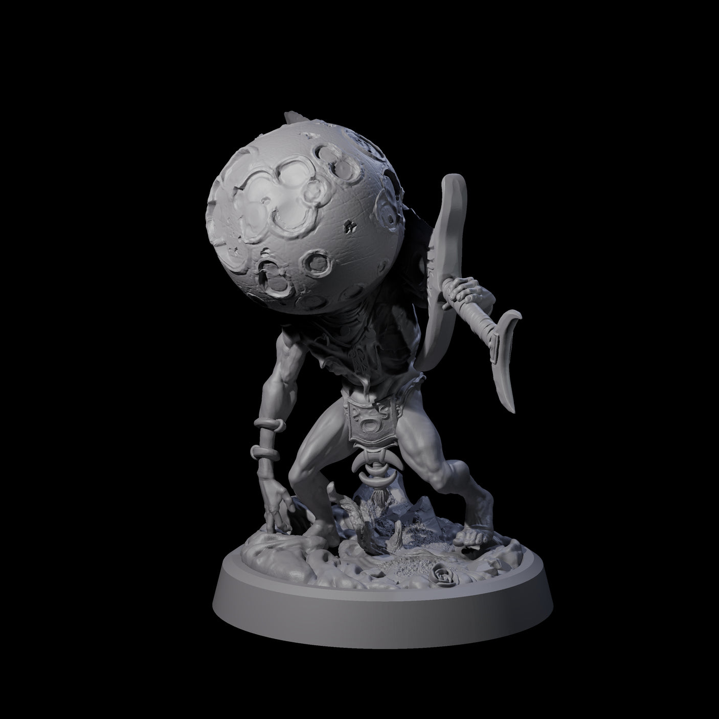 Spritely Azata Fighter B Miniature for Dungeons and Dragons, Pathfinder or other TTRPGs