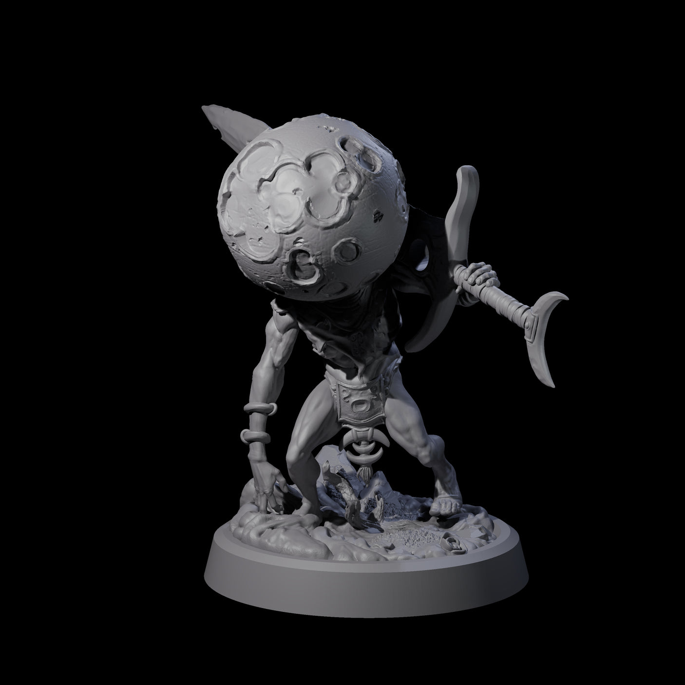 Spritely Azata Fighter B Miniature for Dungeons and Dragons, Pathfinder or other TTRPGs