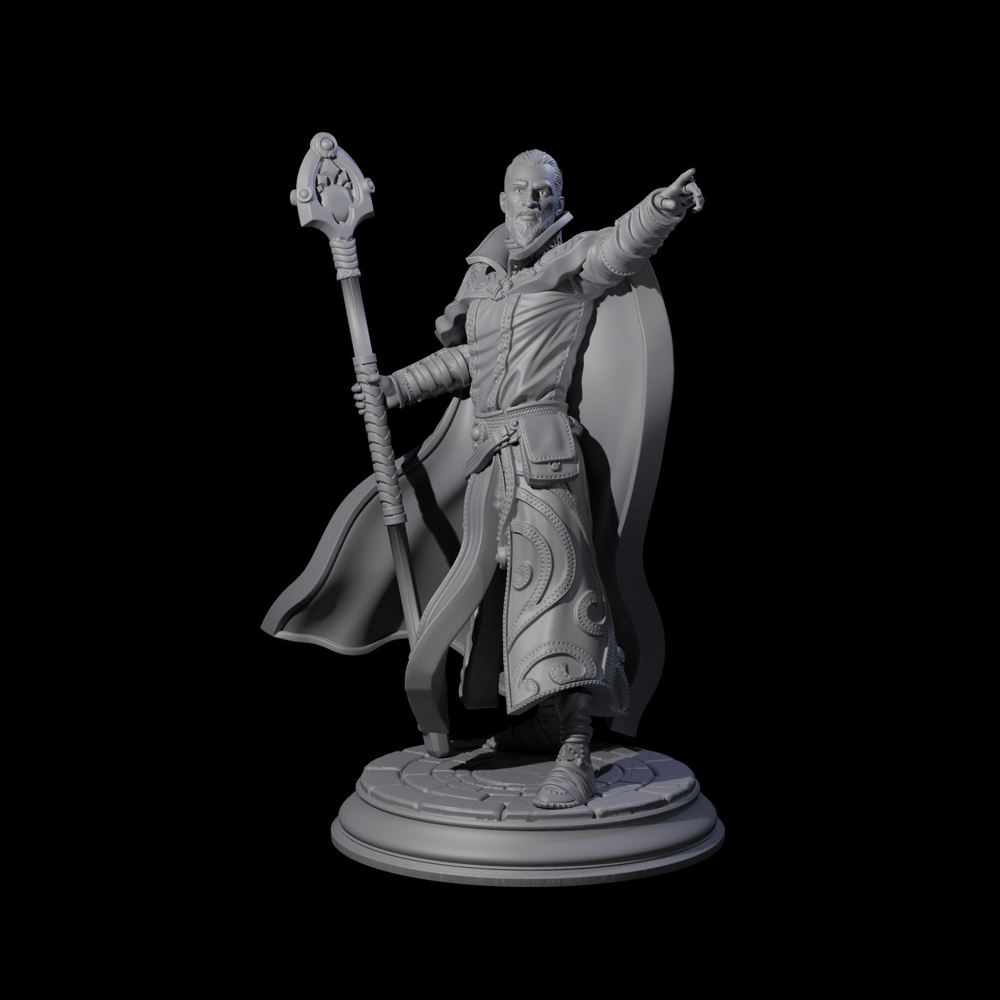 Spry Wizard Miniature for Dungeons and Dragons, Pathfinder or other TTRPGs