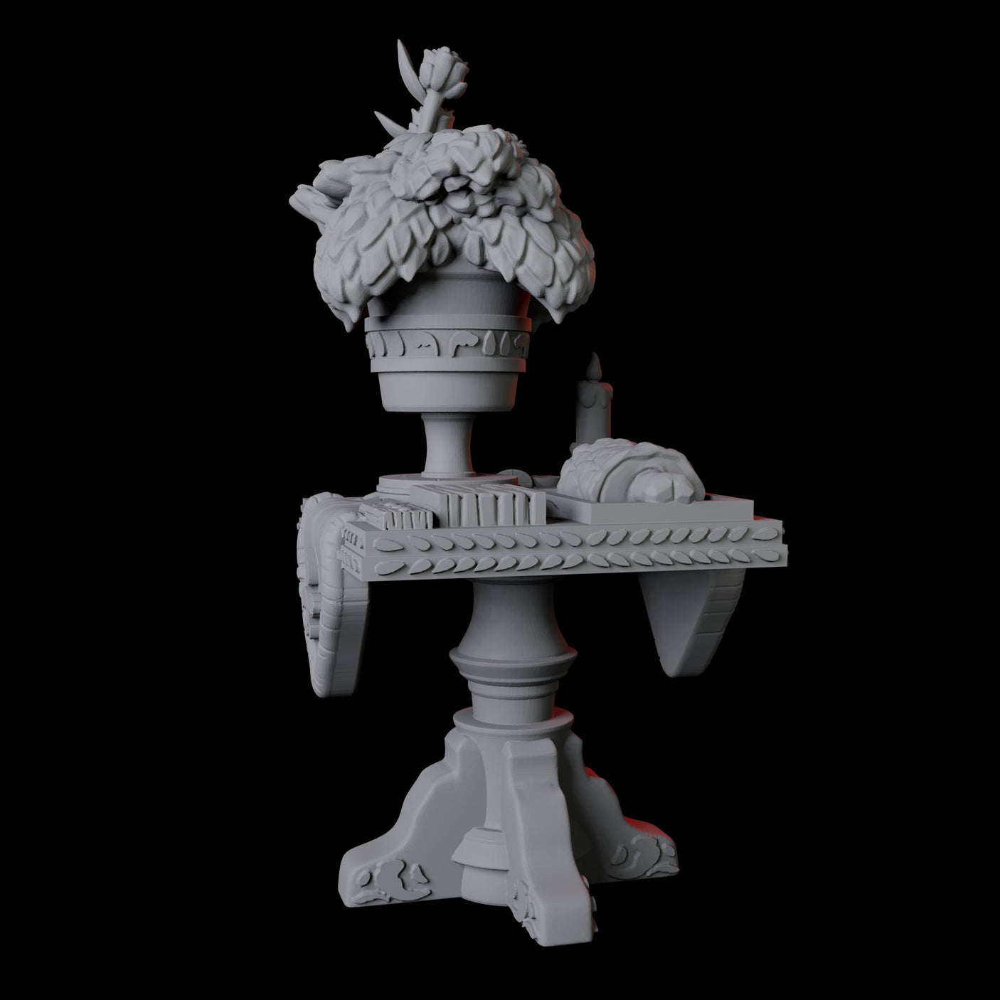 Square Feast Table Miniature for Dungeons and Dragons, Pathfinder or other TTRPGs