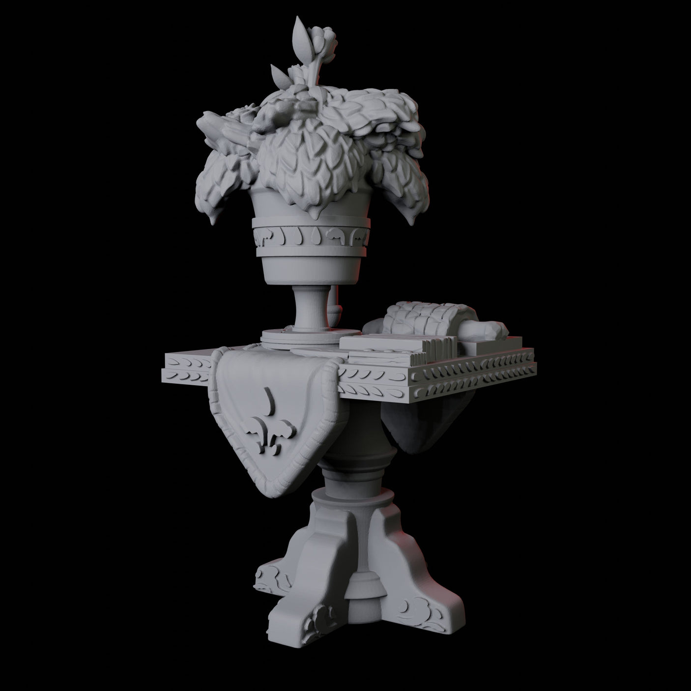 Square Feast Table Miniature for Dungeons and Dragons, Pathfinder or other TTRPGs