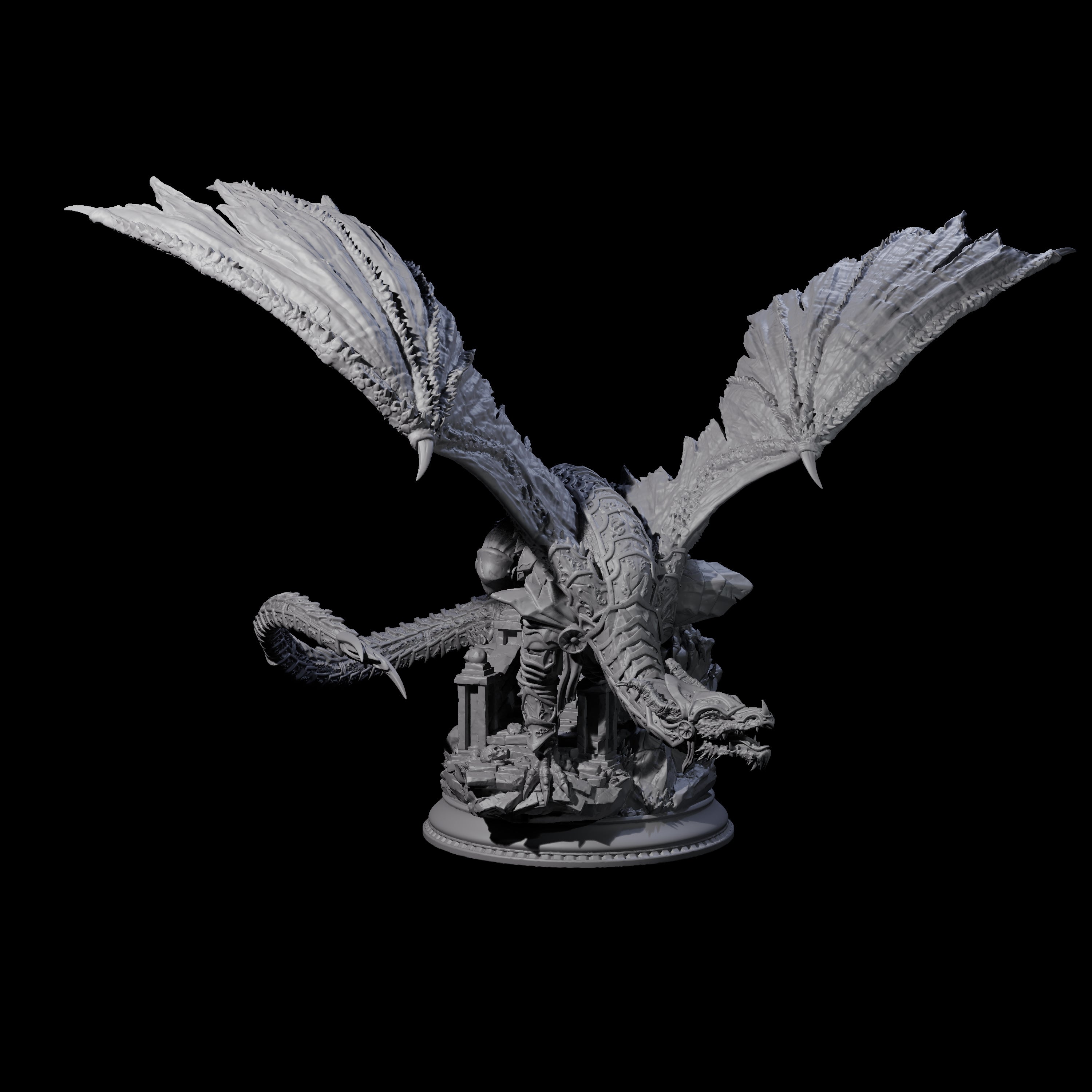 Stalking Chromatic Dragon Miniature for Dungeons and Dragons, Pathfinder or other TTRPGs