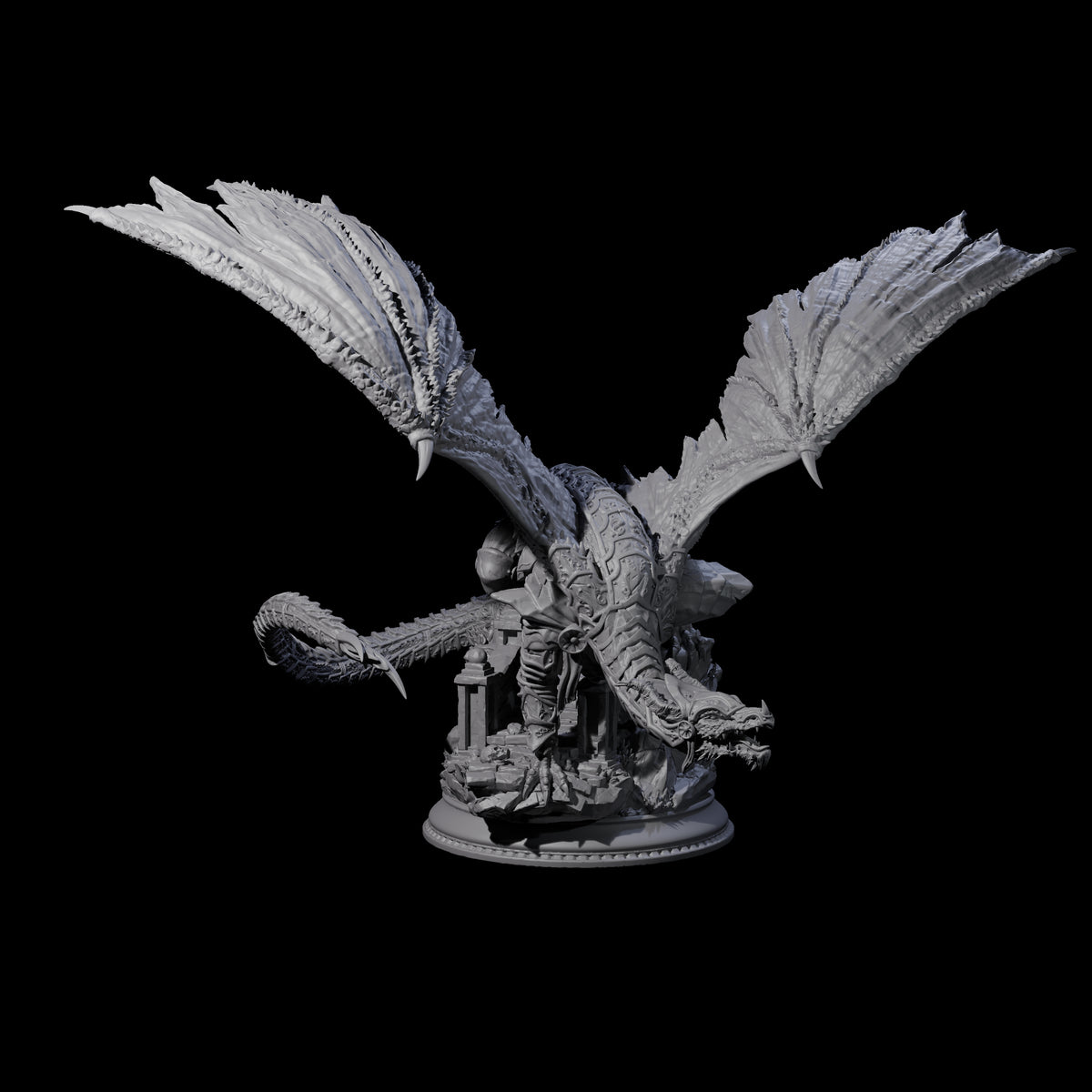 Stalking Chromatic Dragon Miniature for Dungeons and Dragons, Pathfinder or other TTRPGs