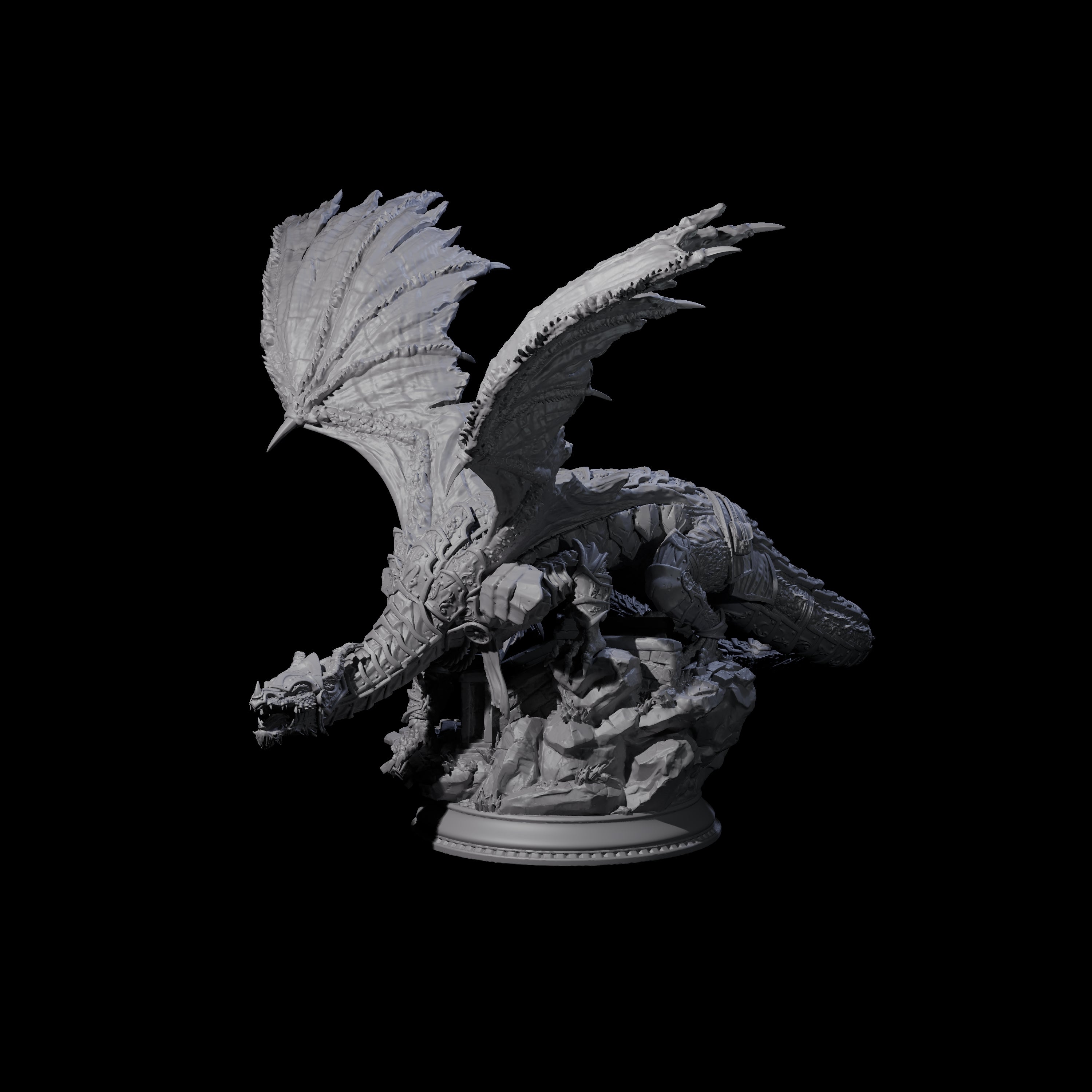 Stalking Chromatic Dragon Miniature for Dungeons and Dragons, Pathfinder or other TTRPGs