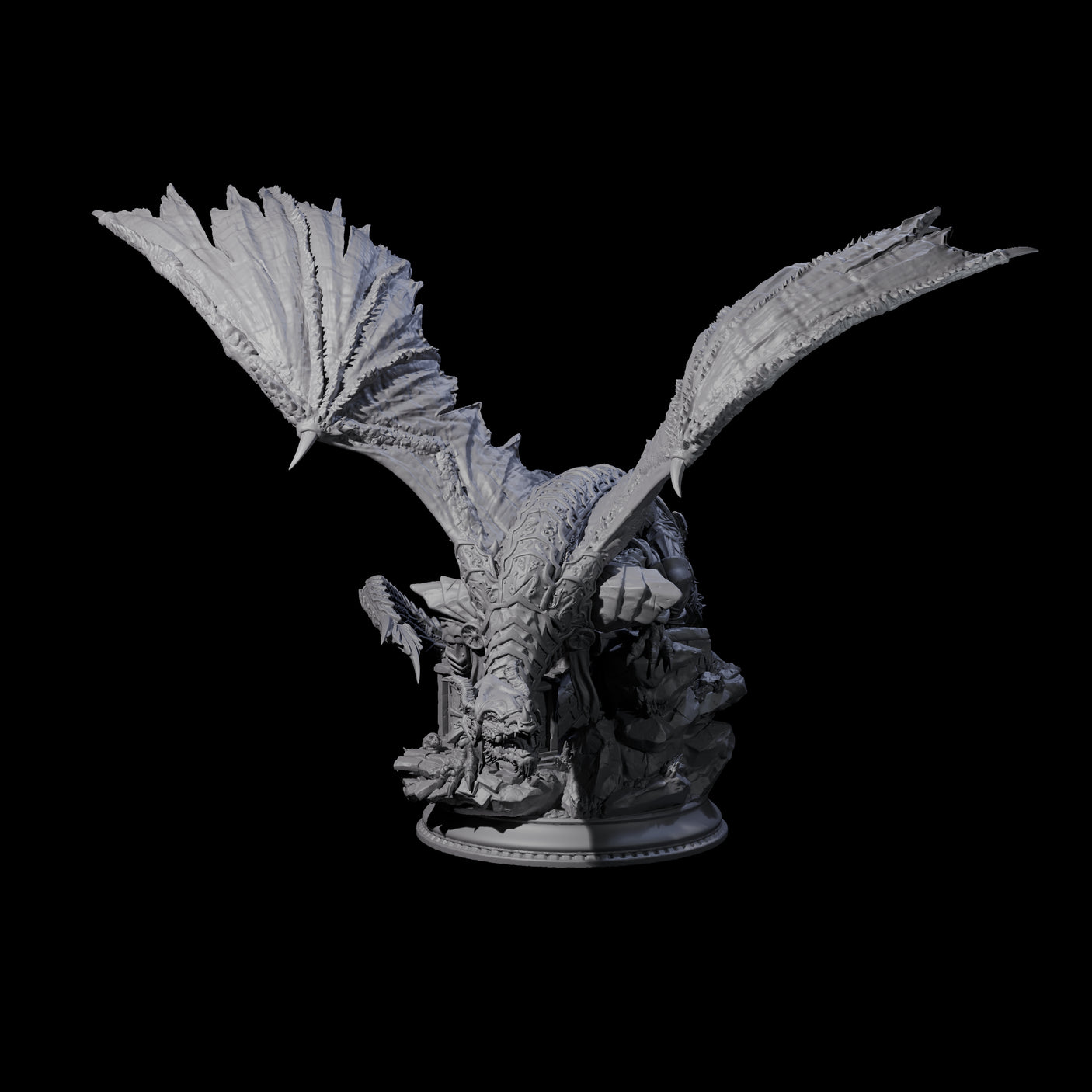 Stalking Chromatic Dragon Miniature for Dungeons and Dragons, Pathfinder or other TTRPGs