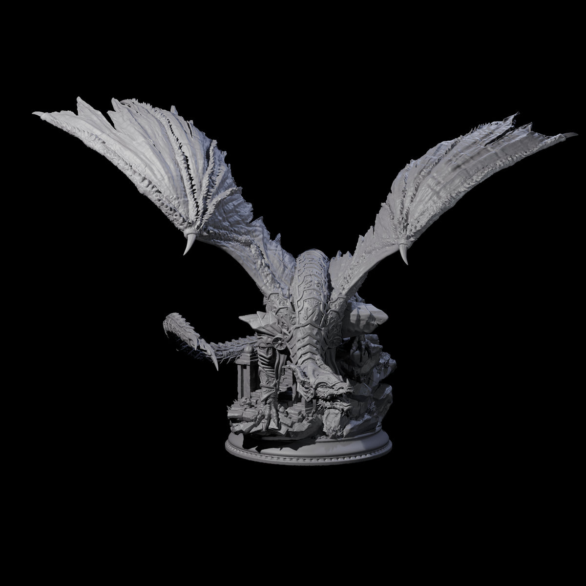 Stalking Chromatic Dragon Miniature for Dungeons and Dragons, Pathfinder or other TTRPGs