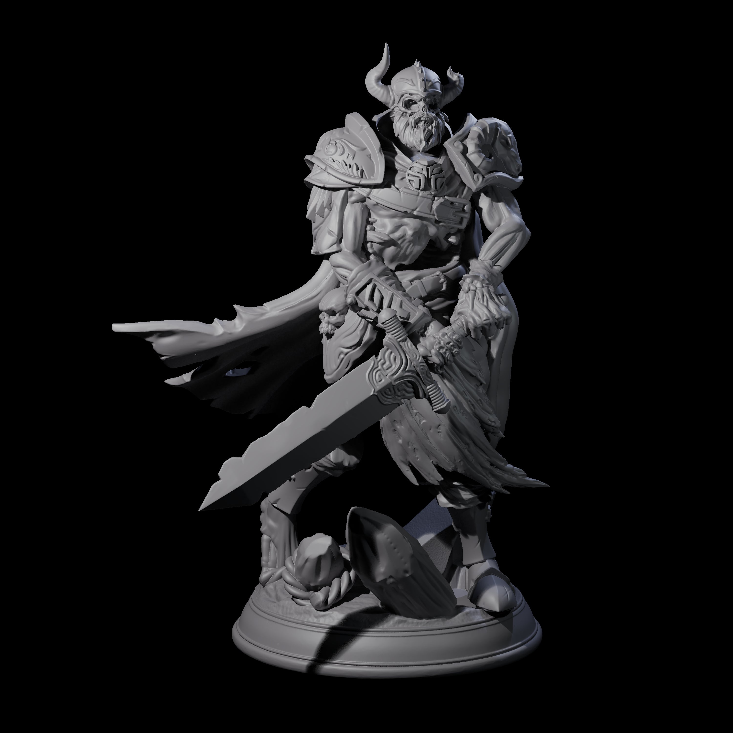 Stalking Death Knight Miniature for Dungeons and Dragons, Pathfinder or other TTRPGs