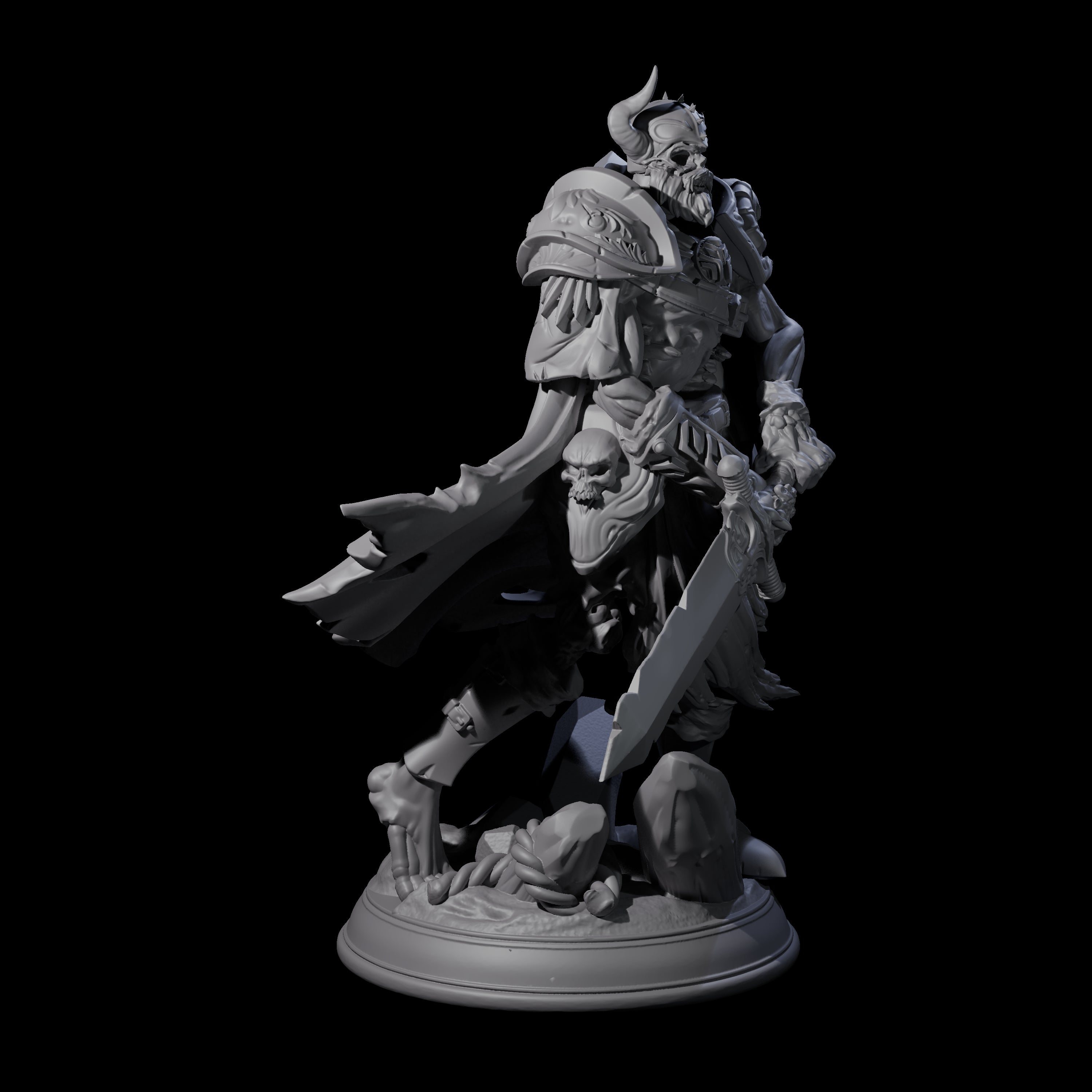 Stalking Death Knight Miniature for Dungeons and Dragons, Pathfinder or other TTRPGs