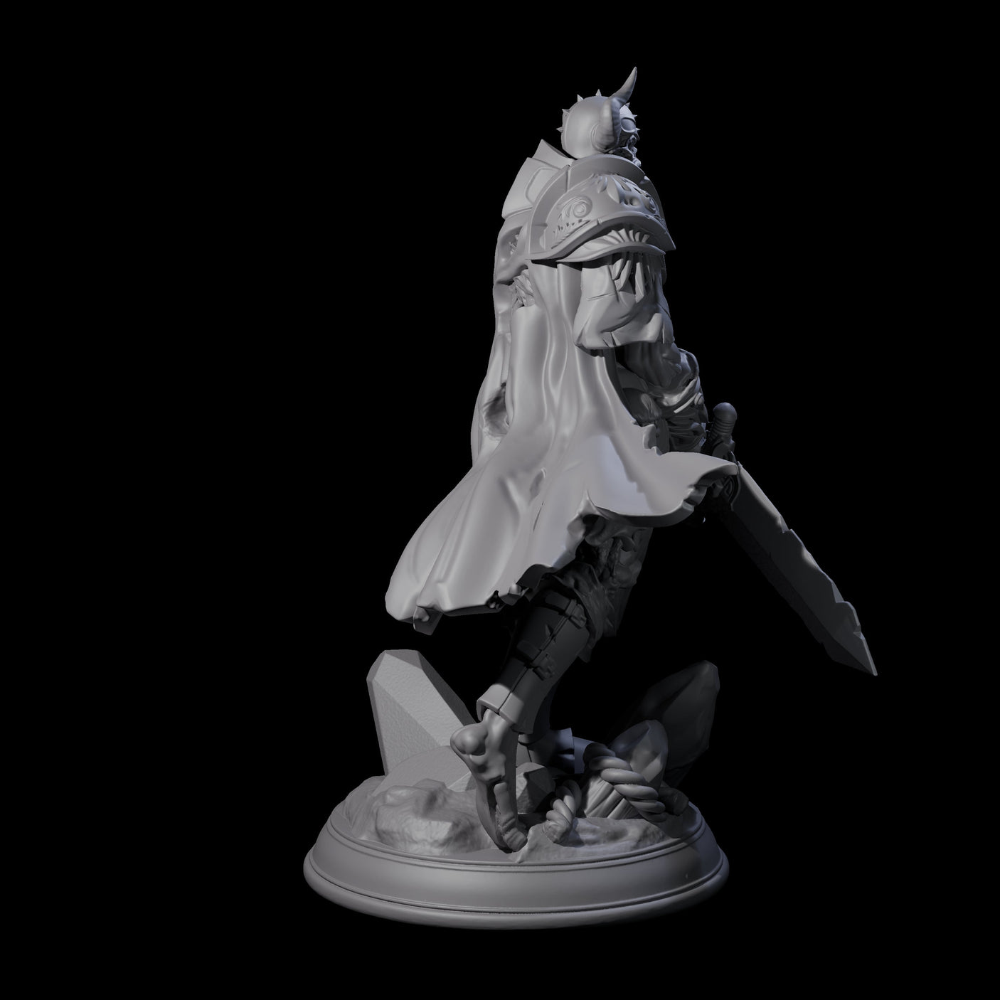 Stalking Death Knight Miniature for Dungeons and Dragons, Pathfinder or other TTRPGs