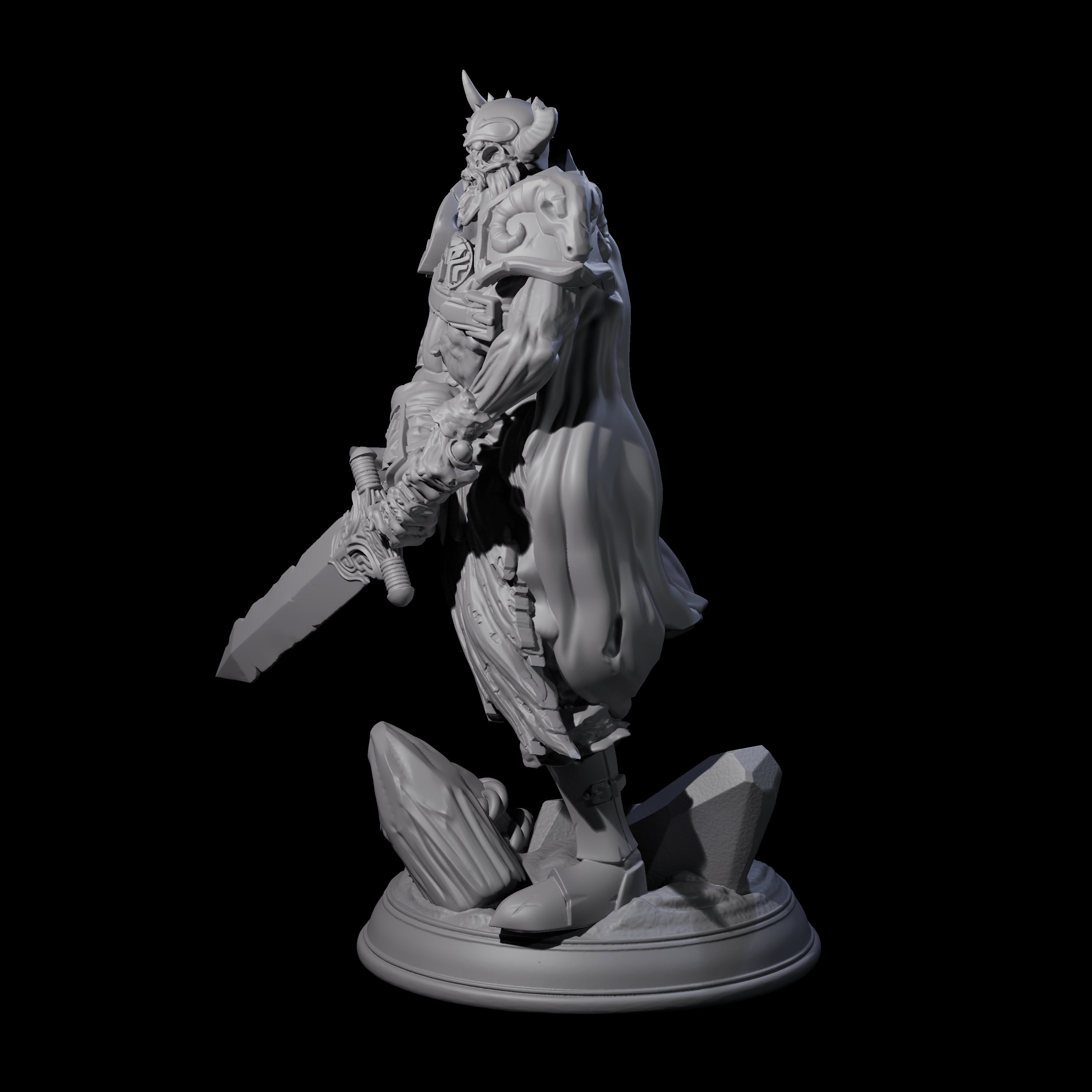 Stalking Death Knight Miniature for Dungeons and Dragons, Pathfinder or other TTRPGs
