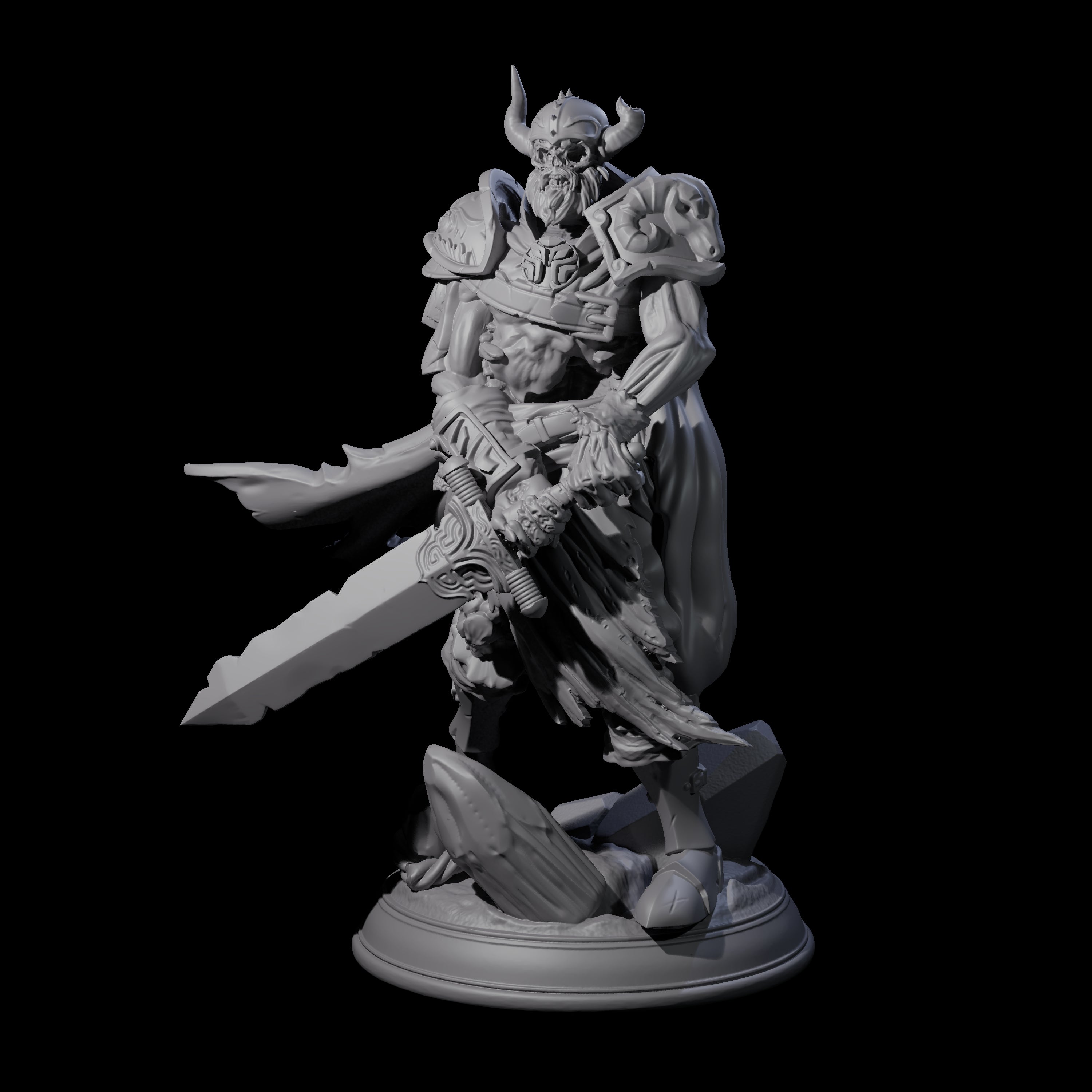 Stalking Death Knight Miniature for Dungeons and Dragons, Pathfinder or other TTRPGs